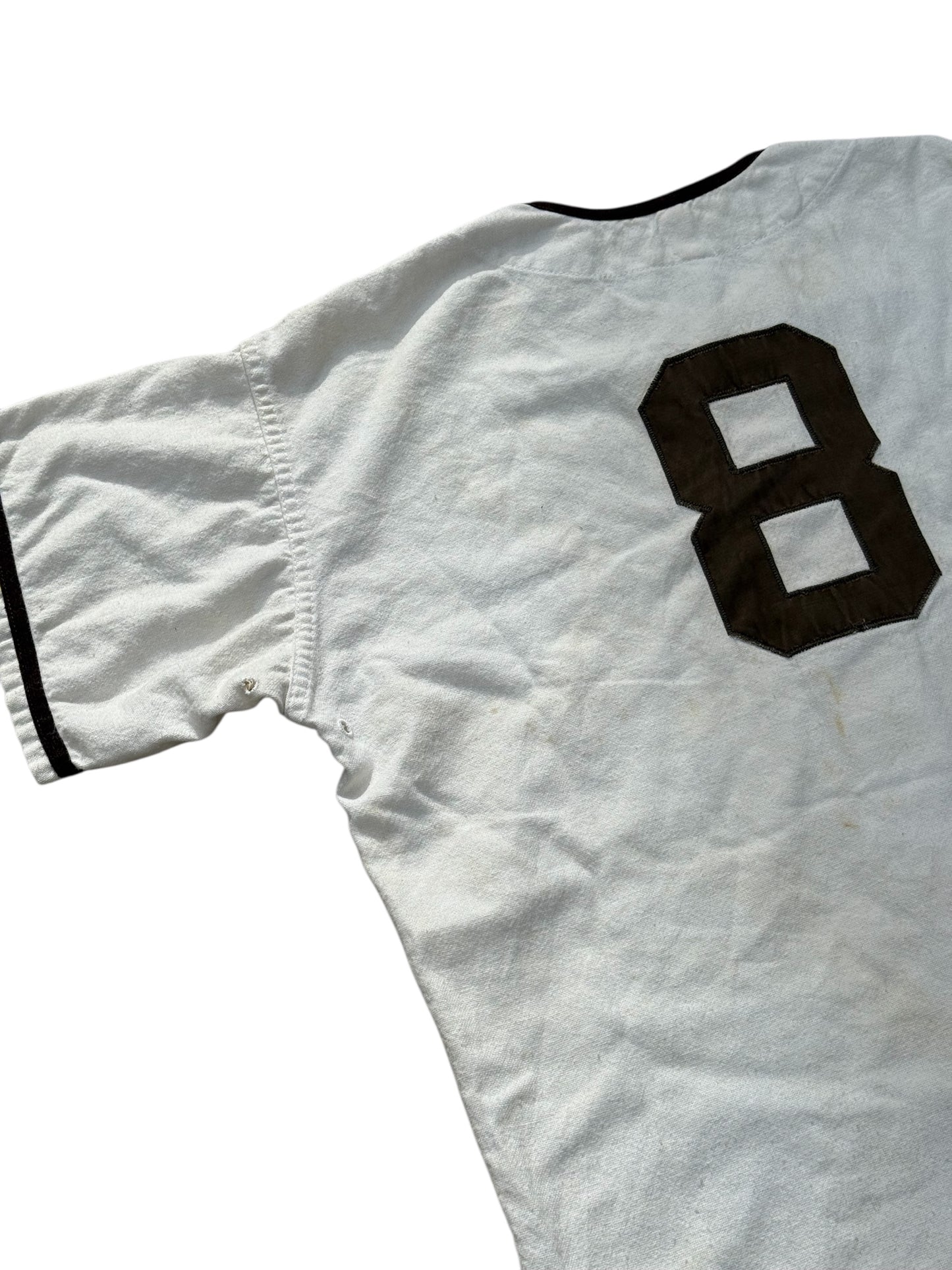 Vintage 1950s–60s Harley Davidson Rawlings Baseball Jersey–Heath Felt Lettering Made in USA