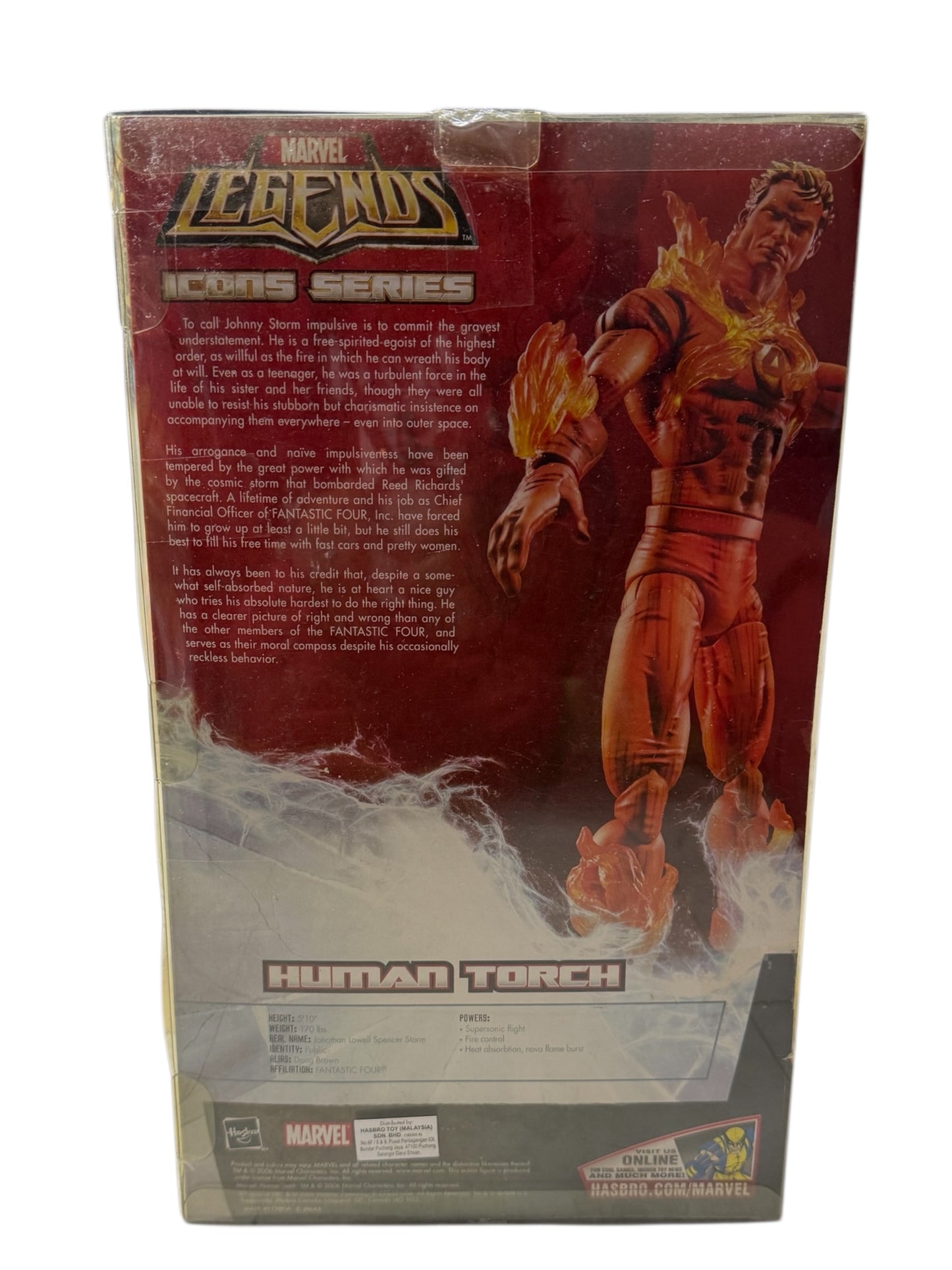 Marvel Legends Icons Series Human Torch 12” Action Figure (Johnny Storm) Hasbro