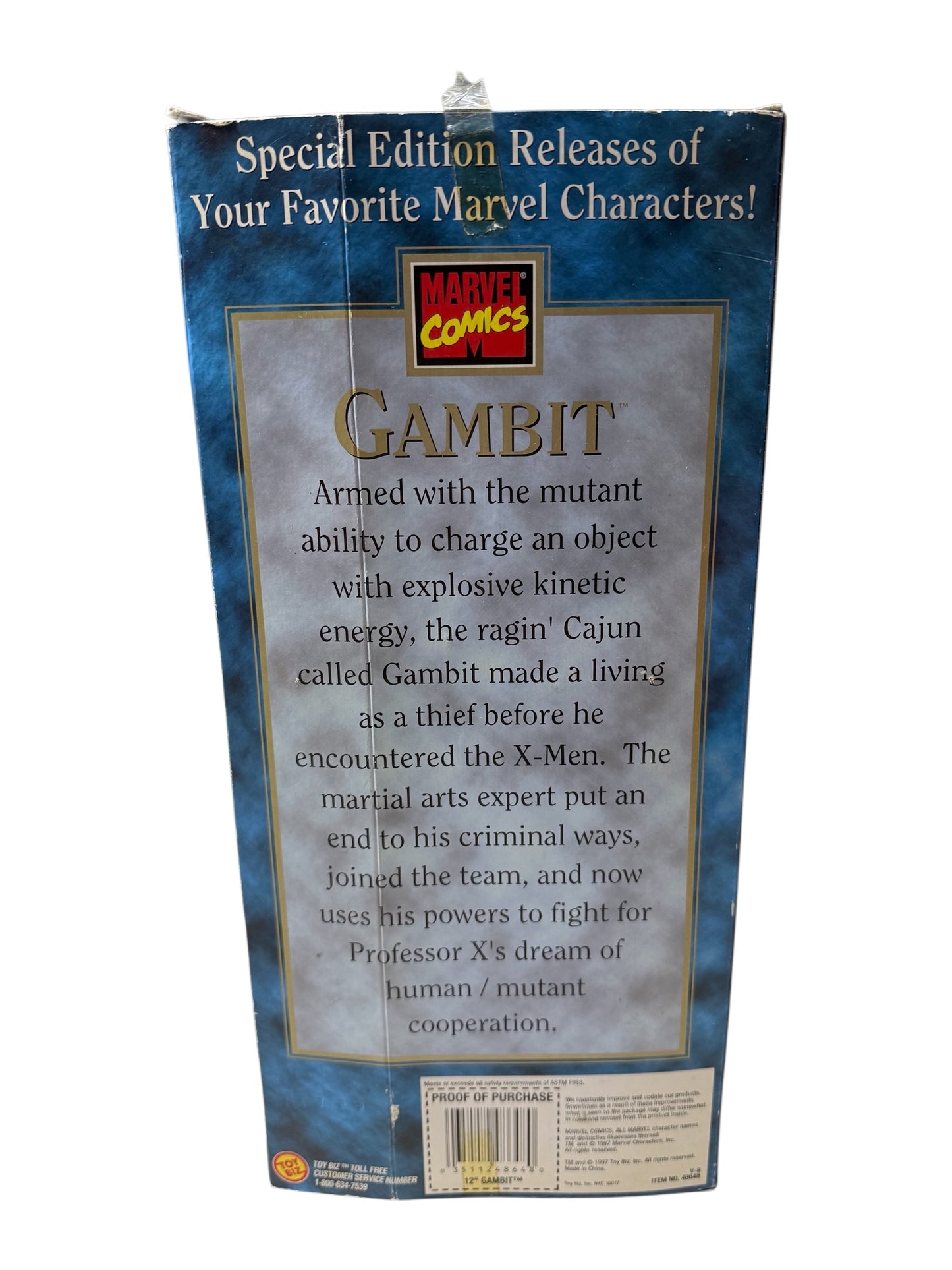 Vintage 90s Marvel Comics Special Edition Series Gambit 12” Sealed