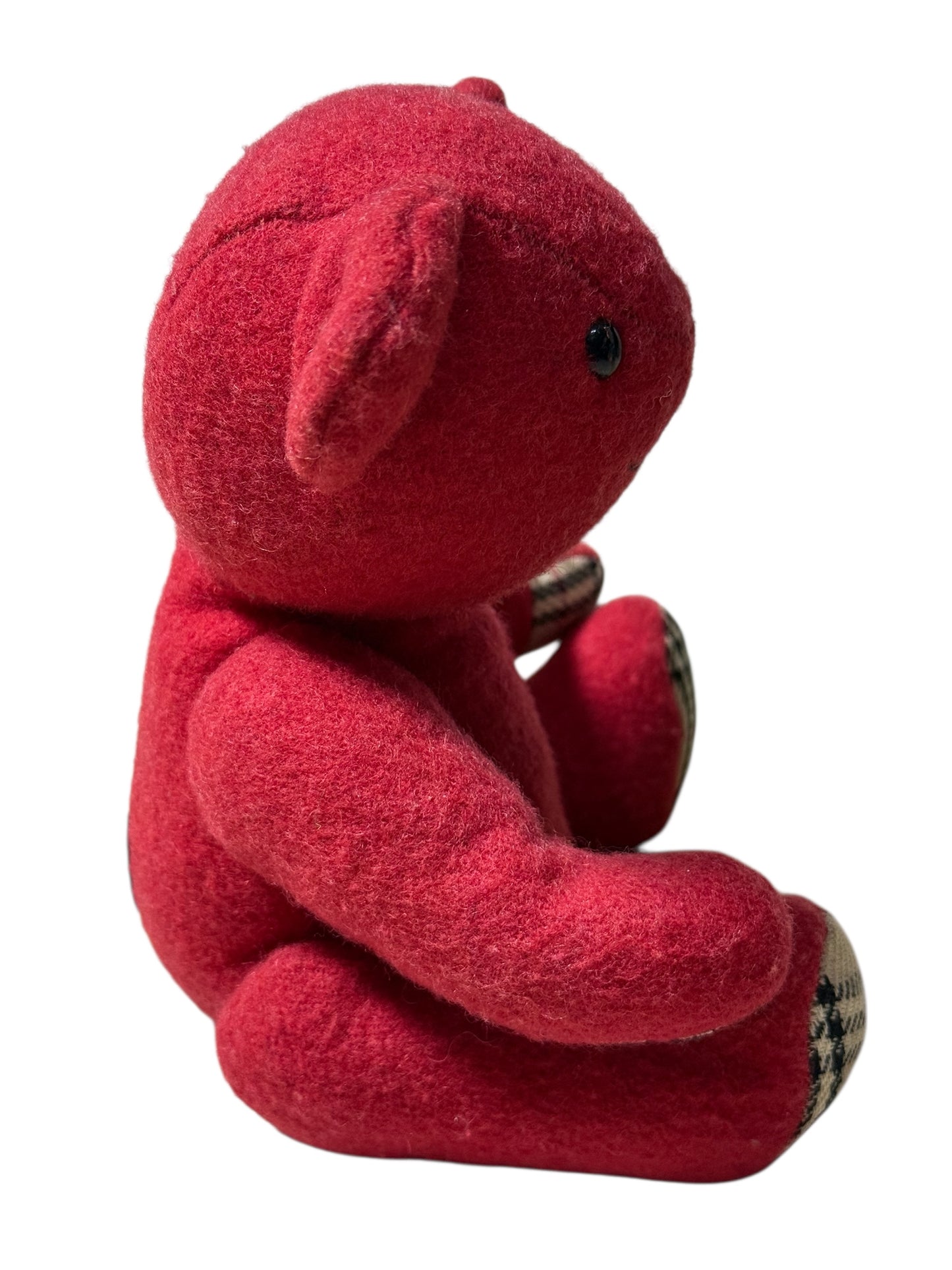 Burberry Red Check Accent Teddy Bear