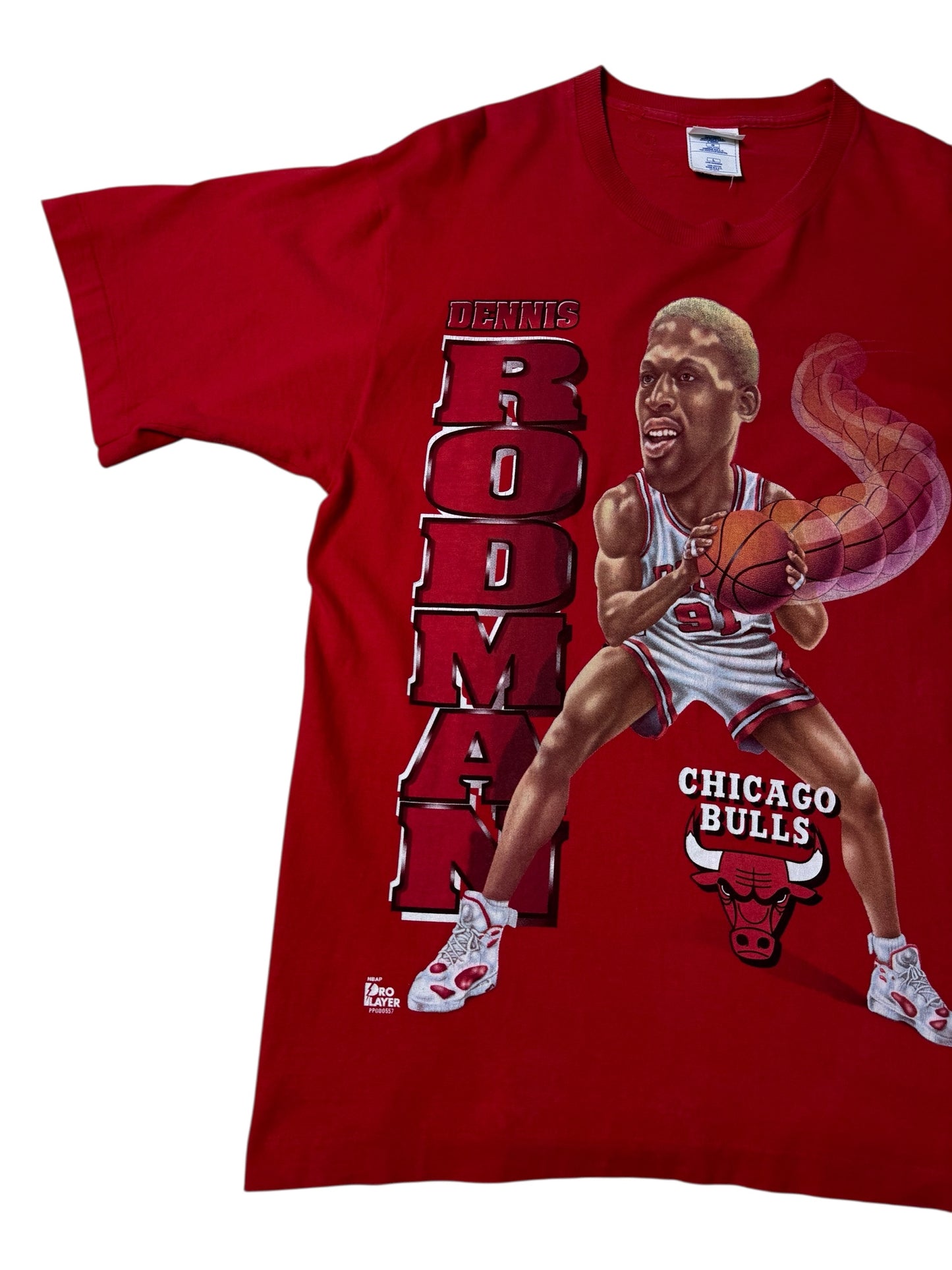 Vintage 90s Dennis Rodman Chicago Bulls Caricature Tshirt Pro Player