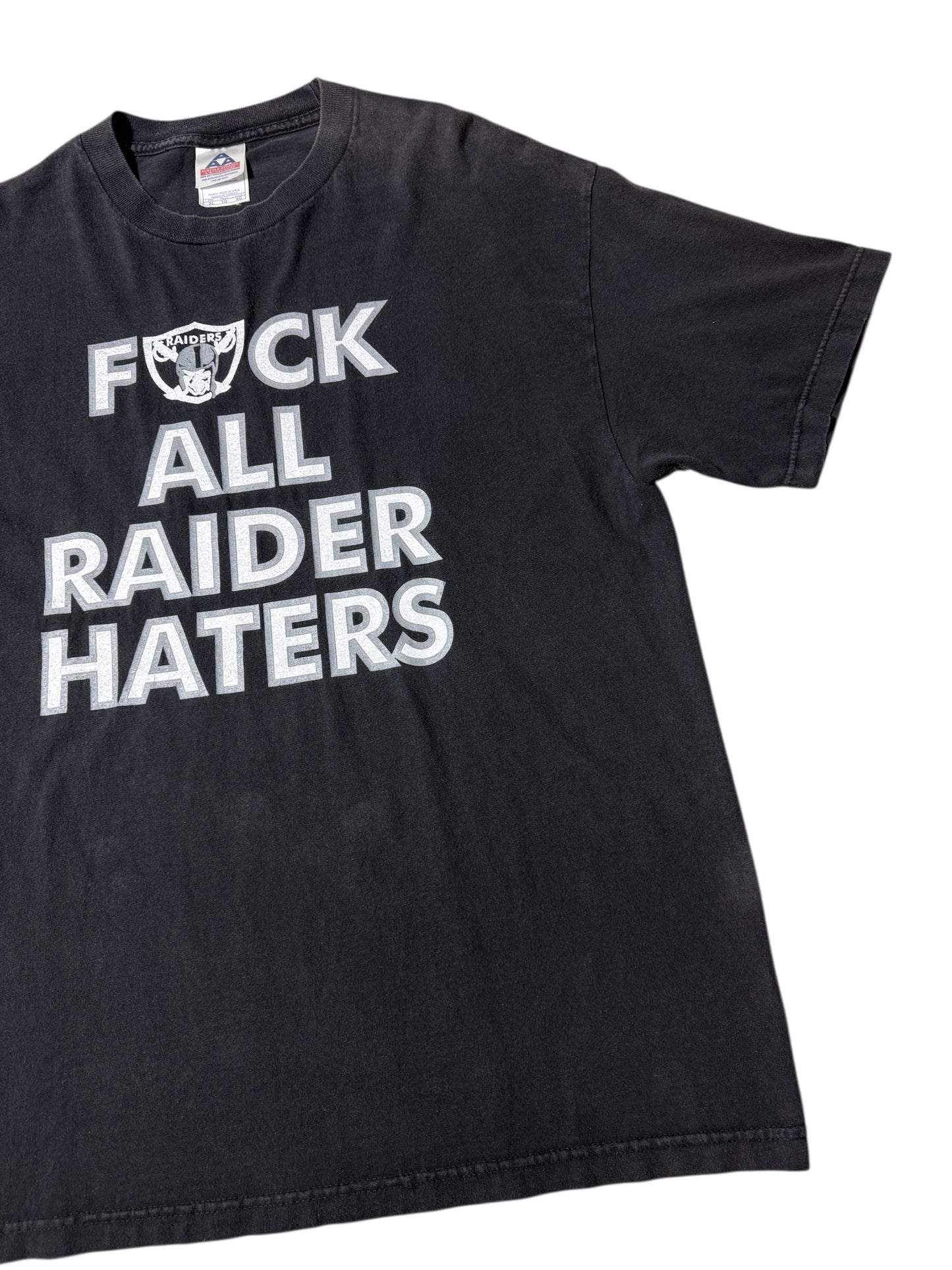 Vintage Oakland Raiders “F*ck All Raider Haters” Tshirt Double Sided