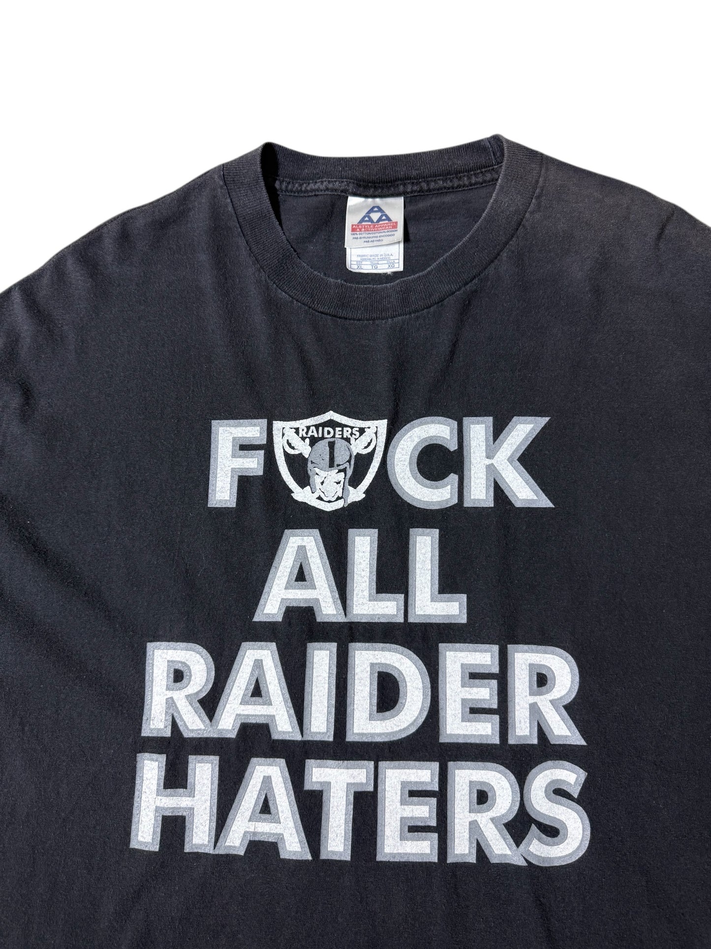 Vintage Oakland Raiders “F*ck All Raider Haters” Tshirt Double Sided