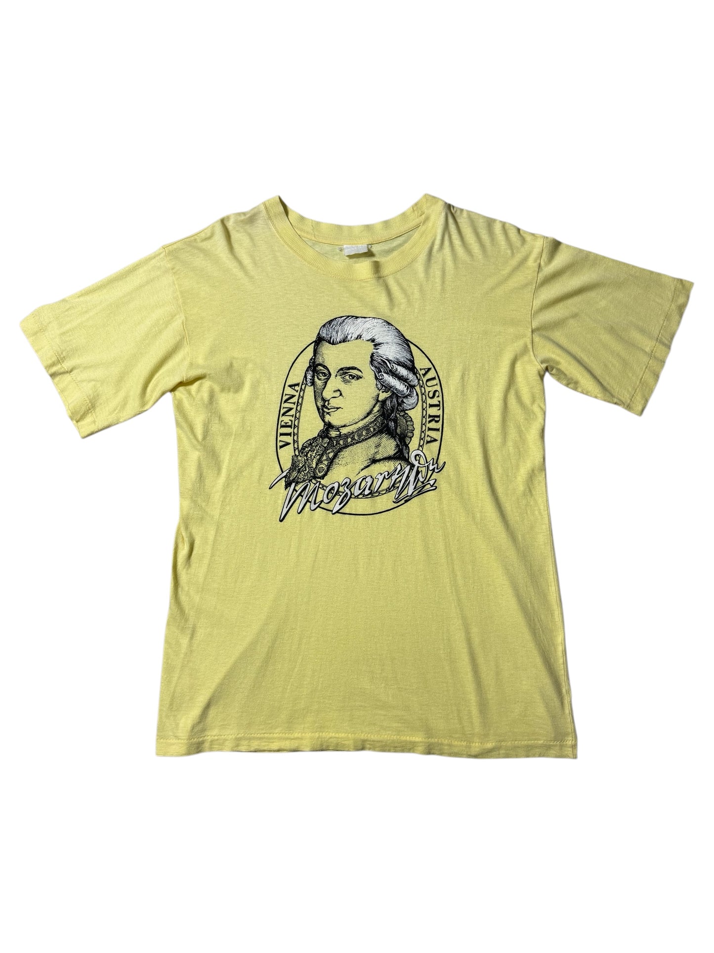 Vintage 90s Mozart Vienna Austria T-Shirt Classical Music Graphic