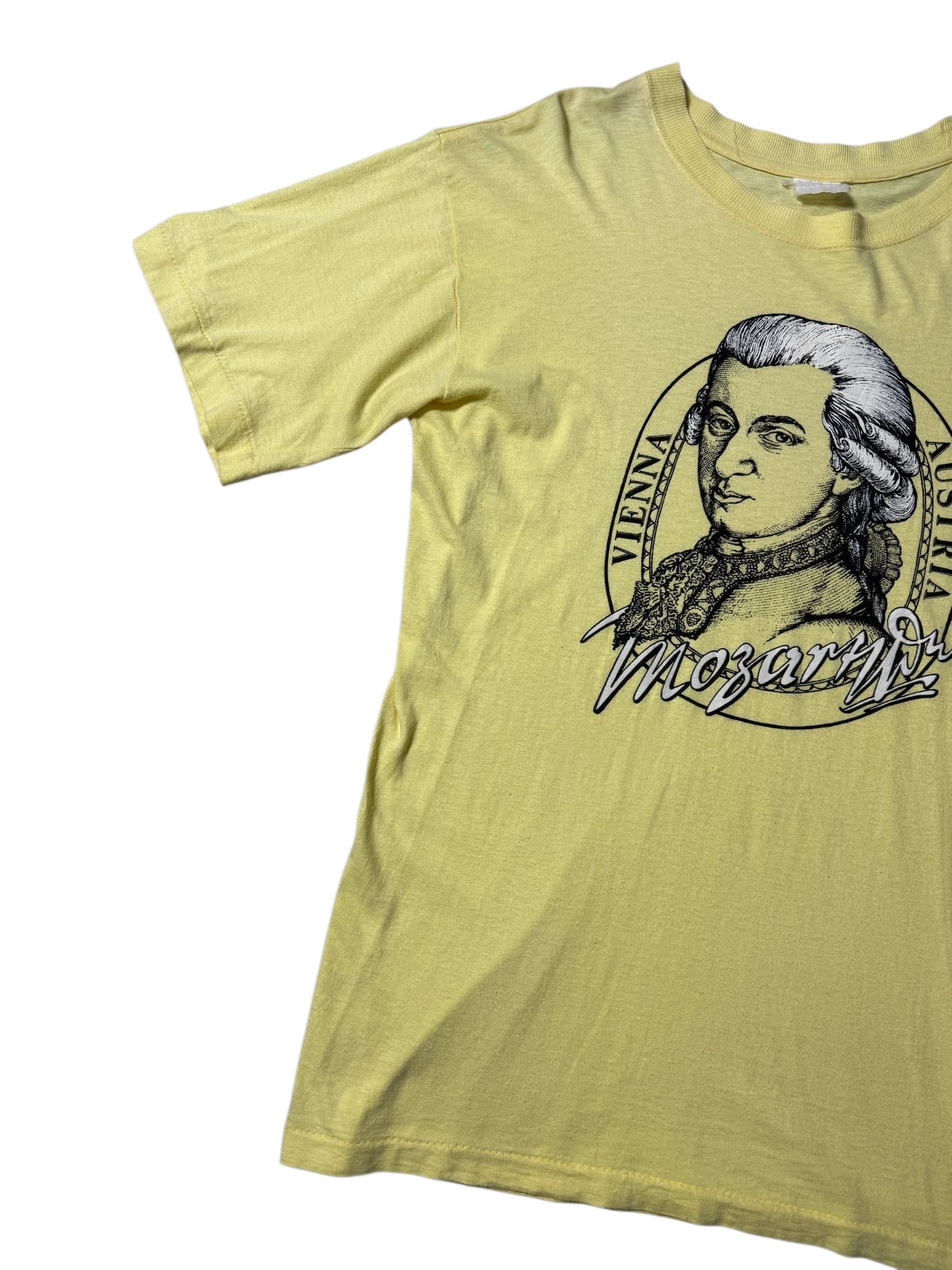 Vintage 90s Mozart Vienna Austria T-Shirt Classical Music Graphic