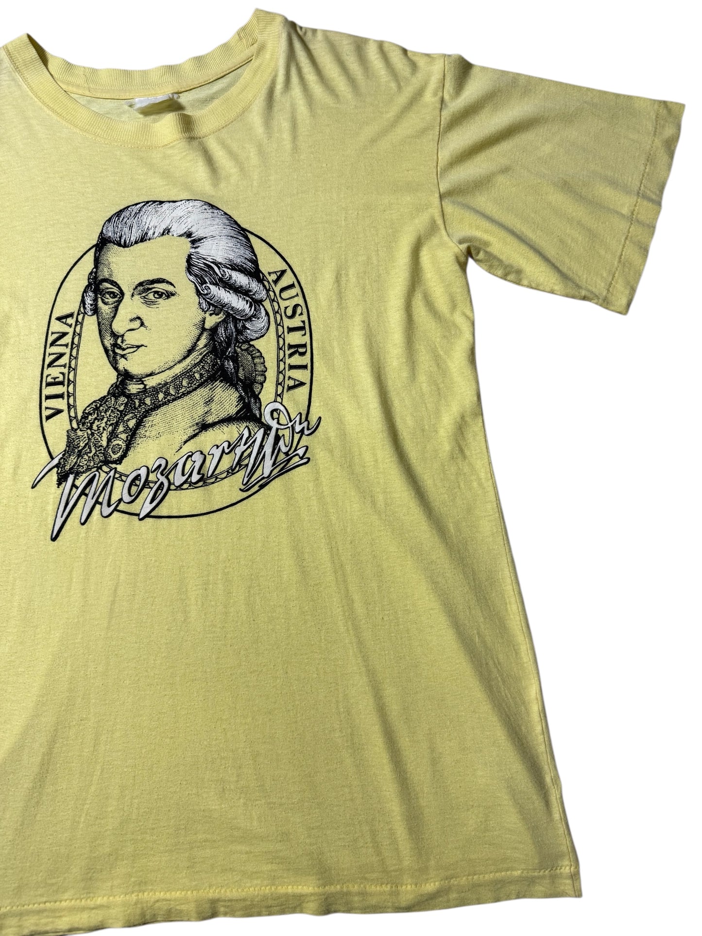 Vintage 90s Mozart Vienna Austria T-Shirt Classical Music Graphic