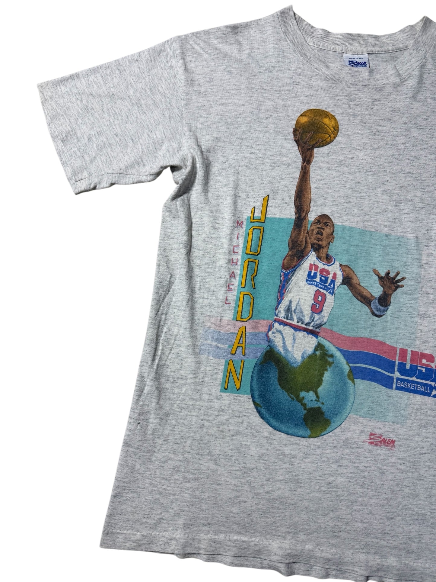 Vintage 1991 Michael Jordan USA Basketball Tee Salem Sportswear Made in USA