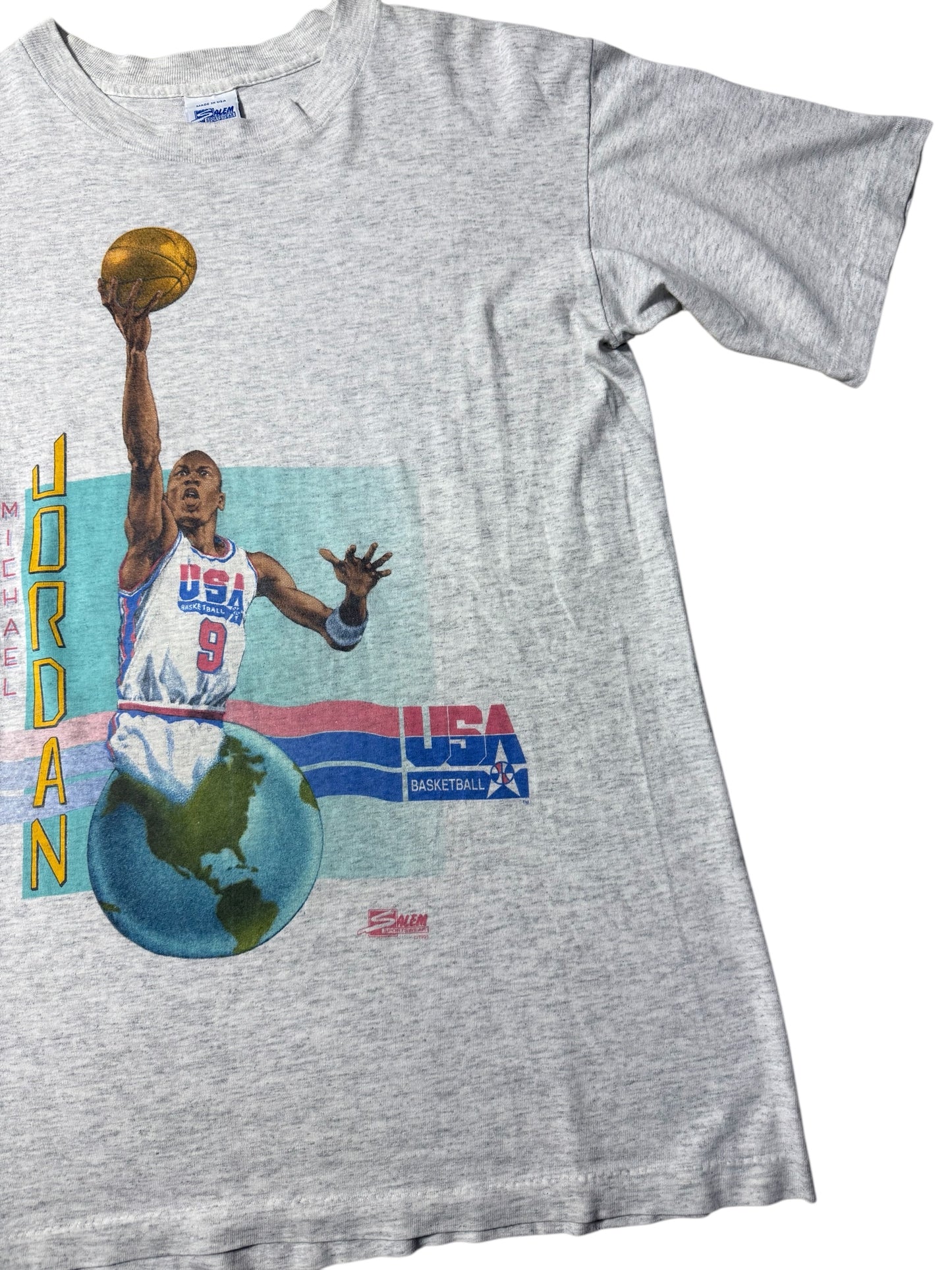 Vintage 1991 Michael Jordan USA Basketball Tee Salem Sportswear Made in USA