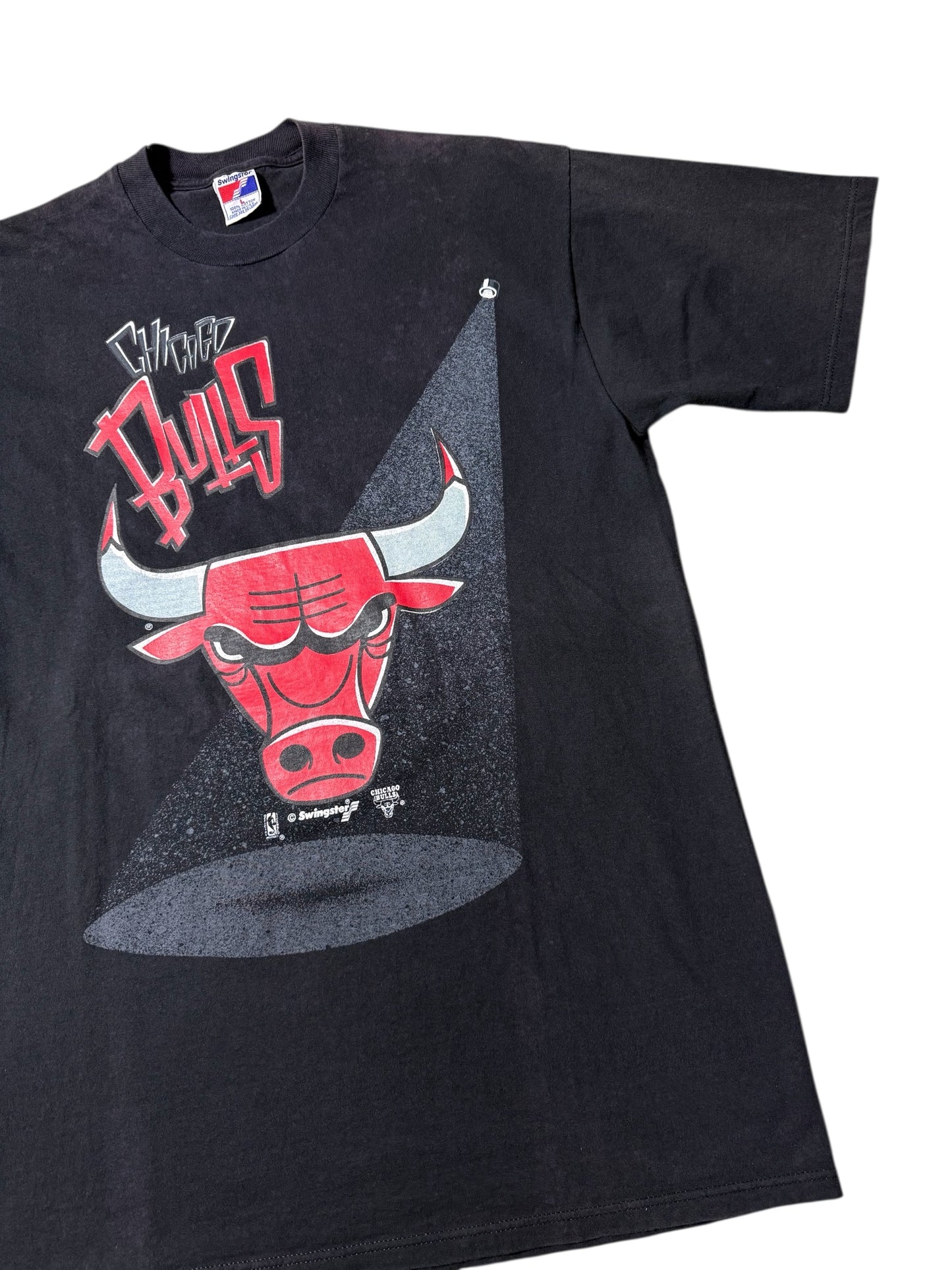 Vintage 90s Chicago Bulls Spotlight Logo Tee Swingster USA