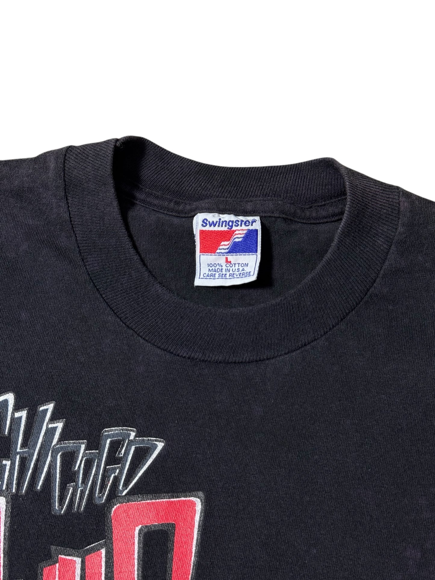 Vintage 90s Chicago Bulls Spotlight Logo Tee Swingster USA