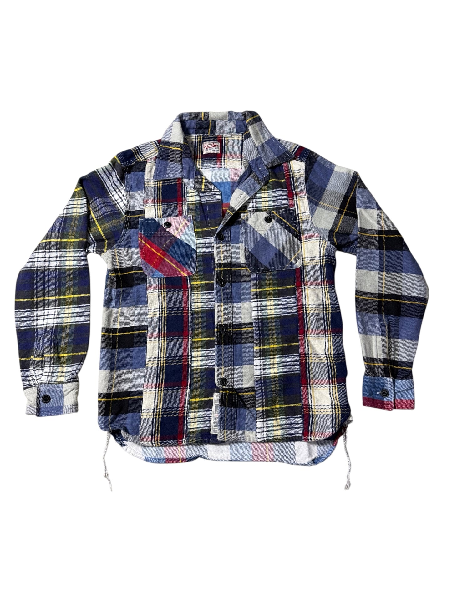 Houston Patchwork Flannel Shirt Japanese Workwear Madras Mix