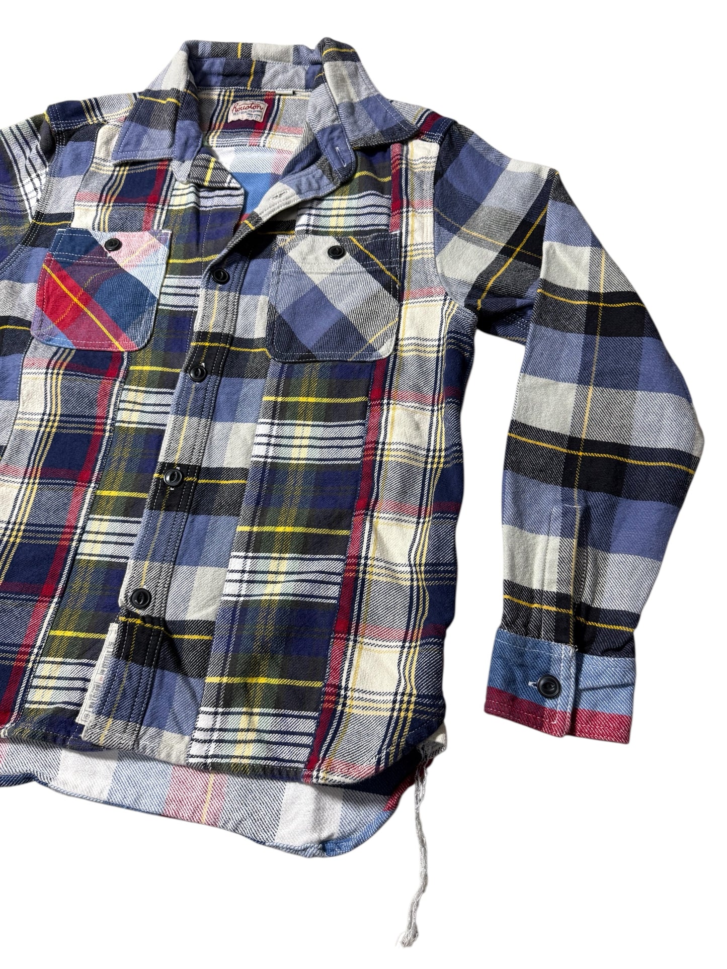 Houston Patchwork Flannel Shirt Japanese Workwear Madras Mix