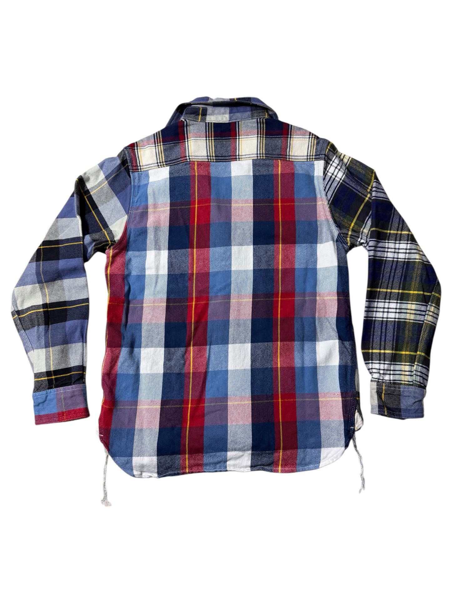 Houston Patchwork Flannel Shirt Japanese Workwear Madras Mix