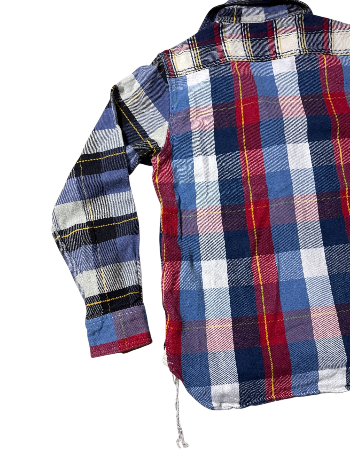 Houston Patchwork Flannel Shirt Japanese Workwear Madras Mix