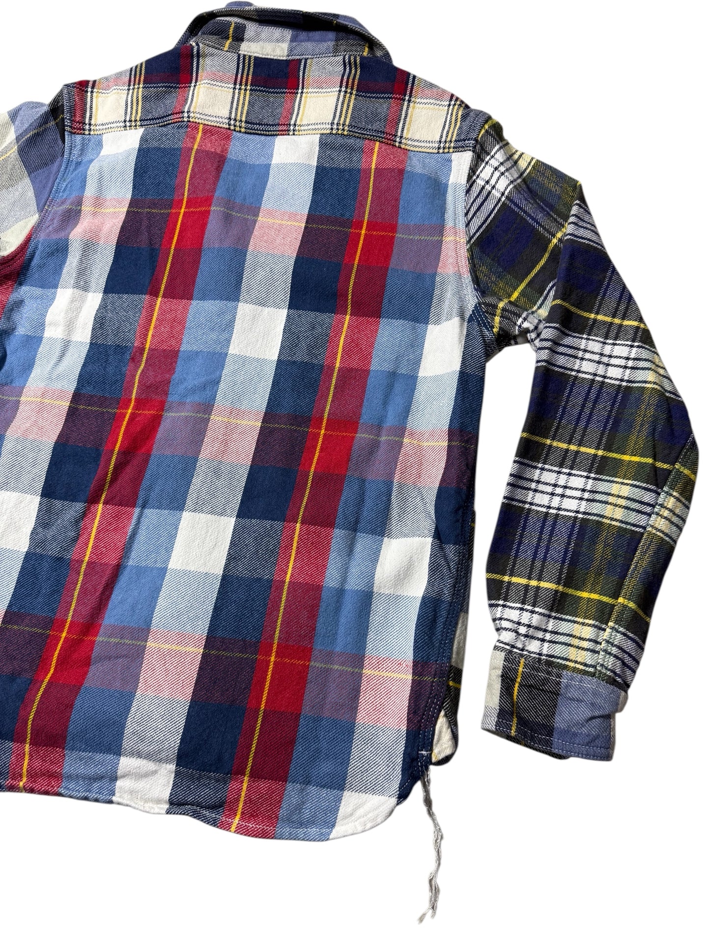 Houston Patchwork Flannel Shirt Japanese Workwear Madras Mix