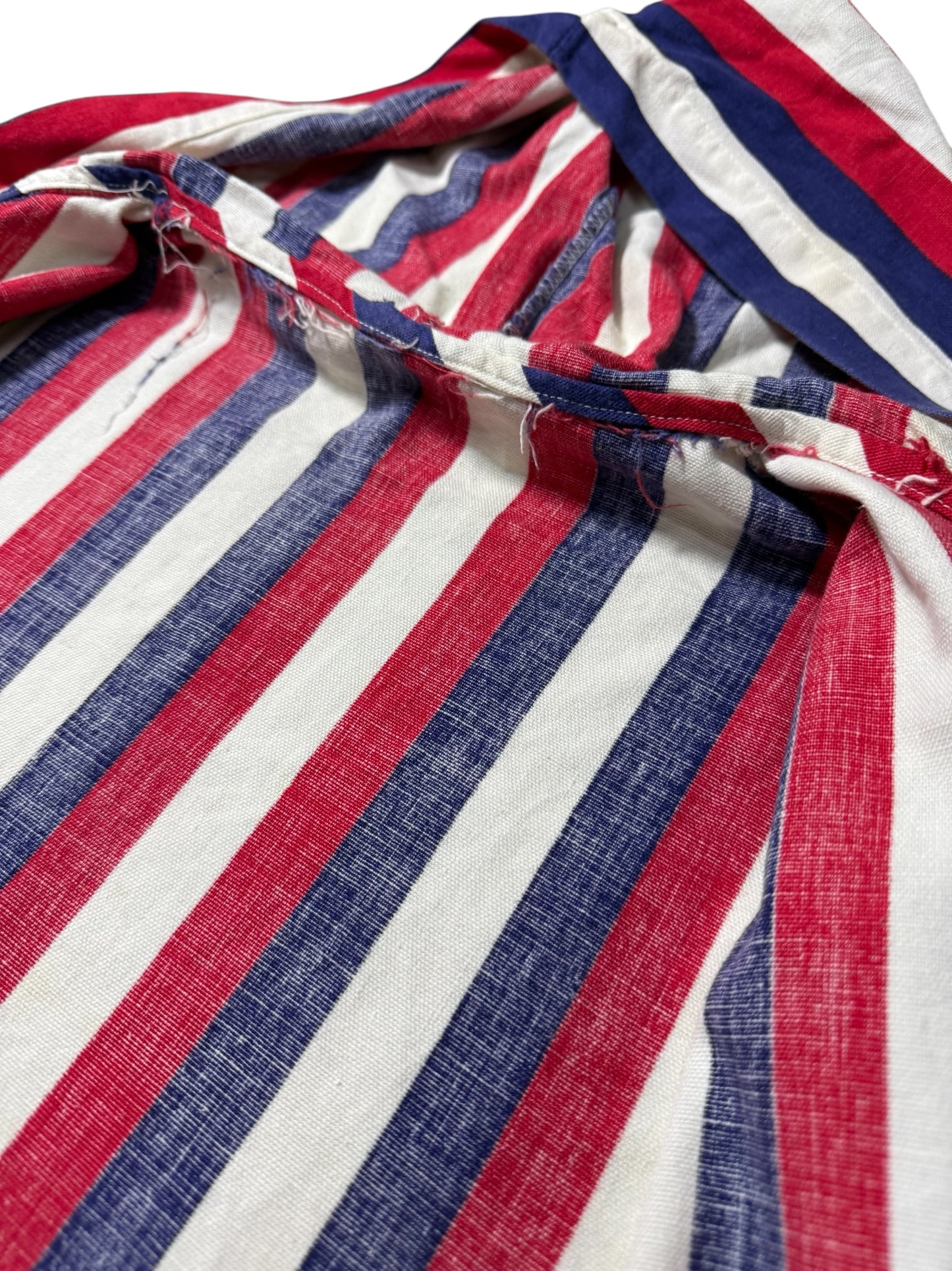 Vintage 1960s–70s Striped Hooded Zip Jacket