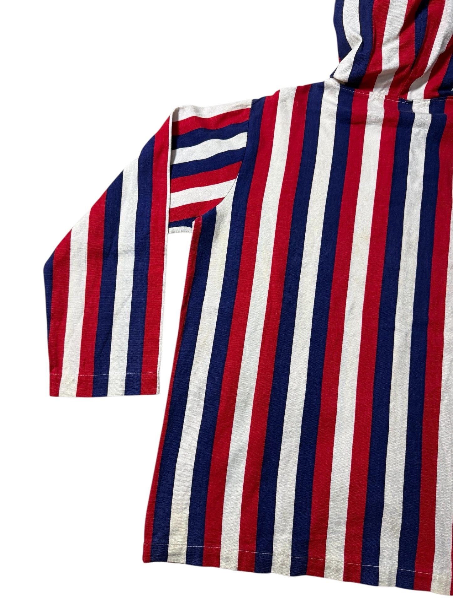 Vintage 1960s–70s Striped Hooded Zip Jacket