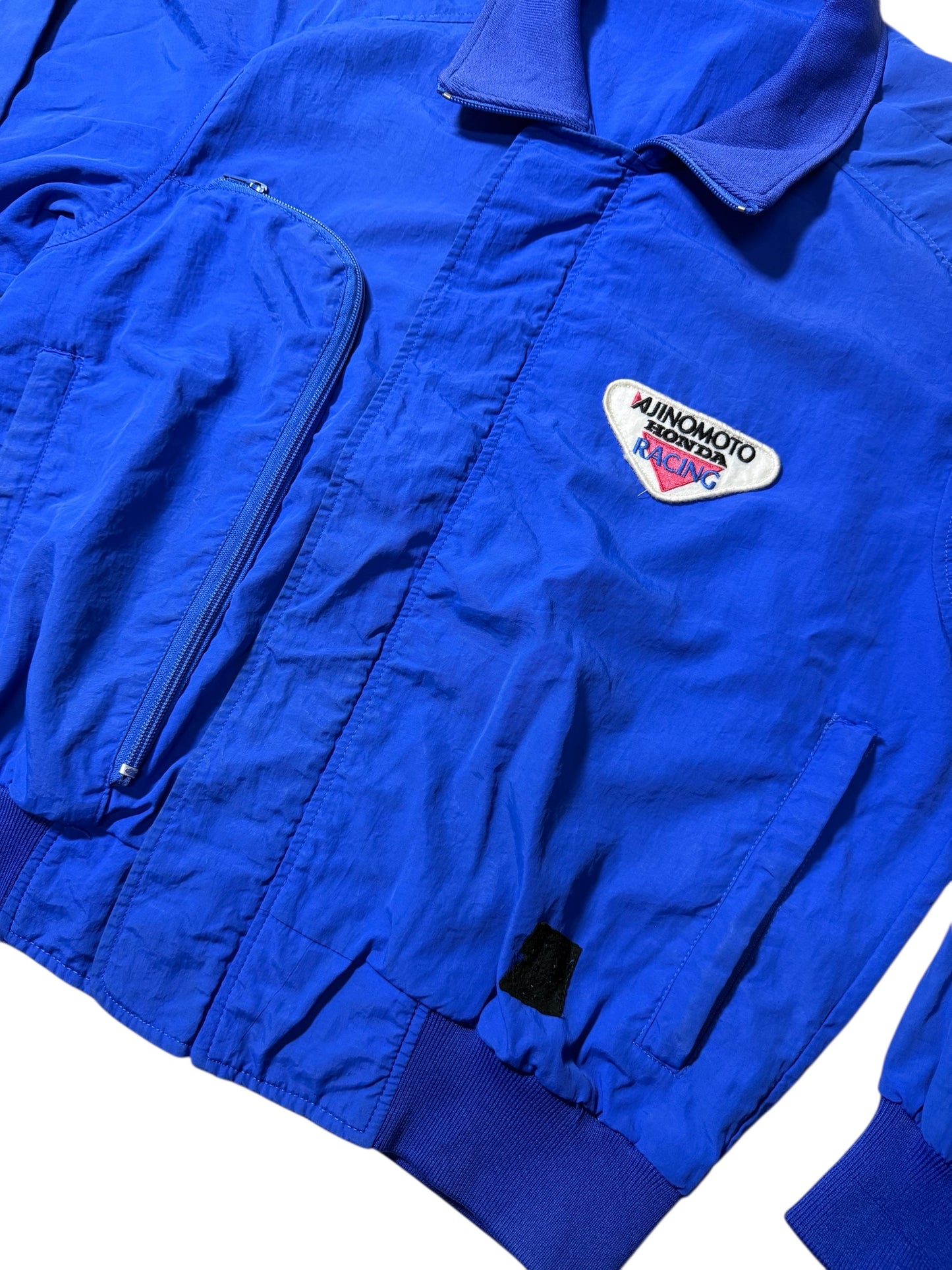 Vintage Ajinomoto Honda Racing Nylon Jacket Japanese Motorsport Promo Jacket Y2K Style