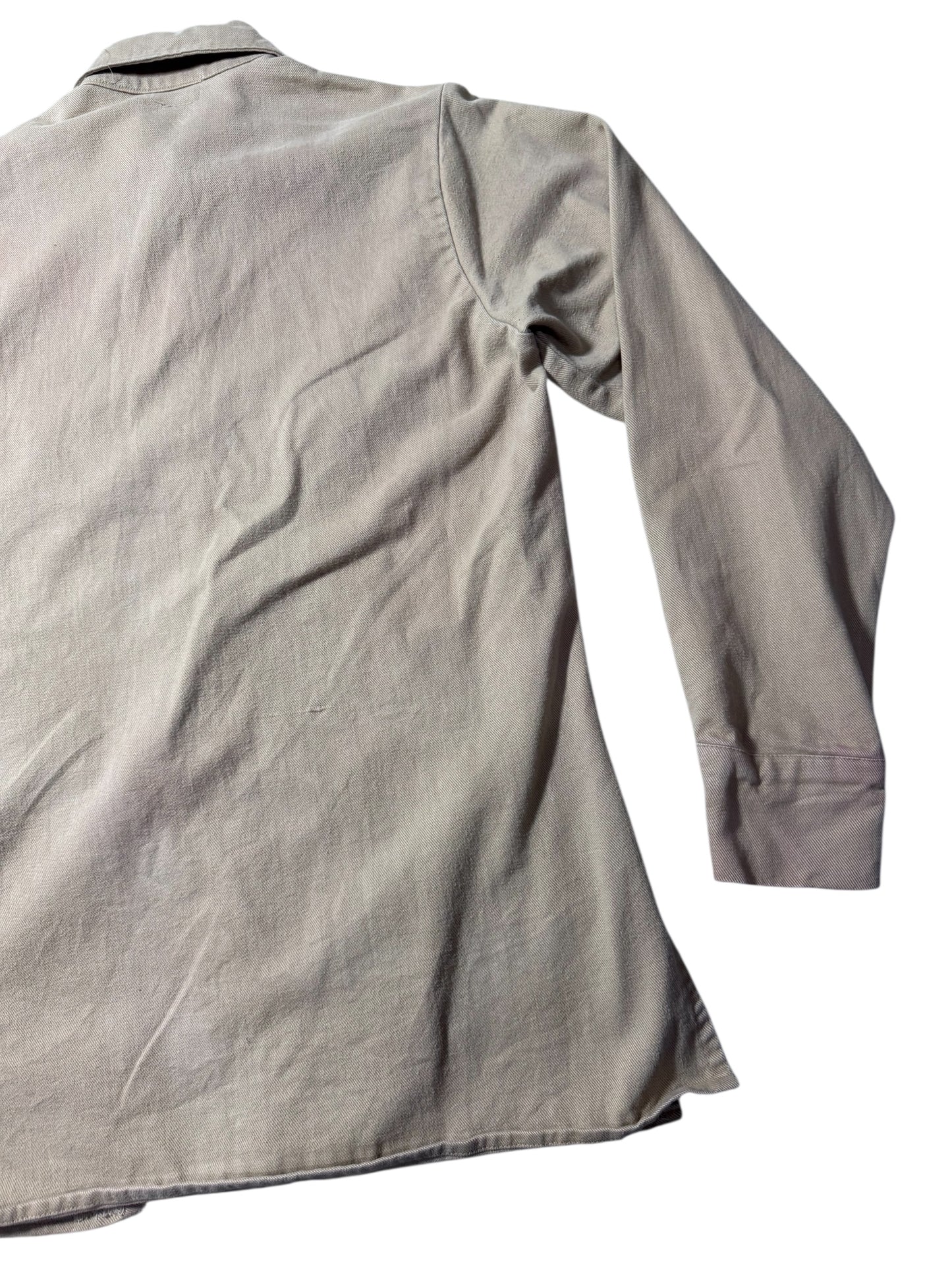 Vintage Levis Tan Western Workwear Shirt Twin Chest Pockets Faded Twill