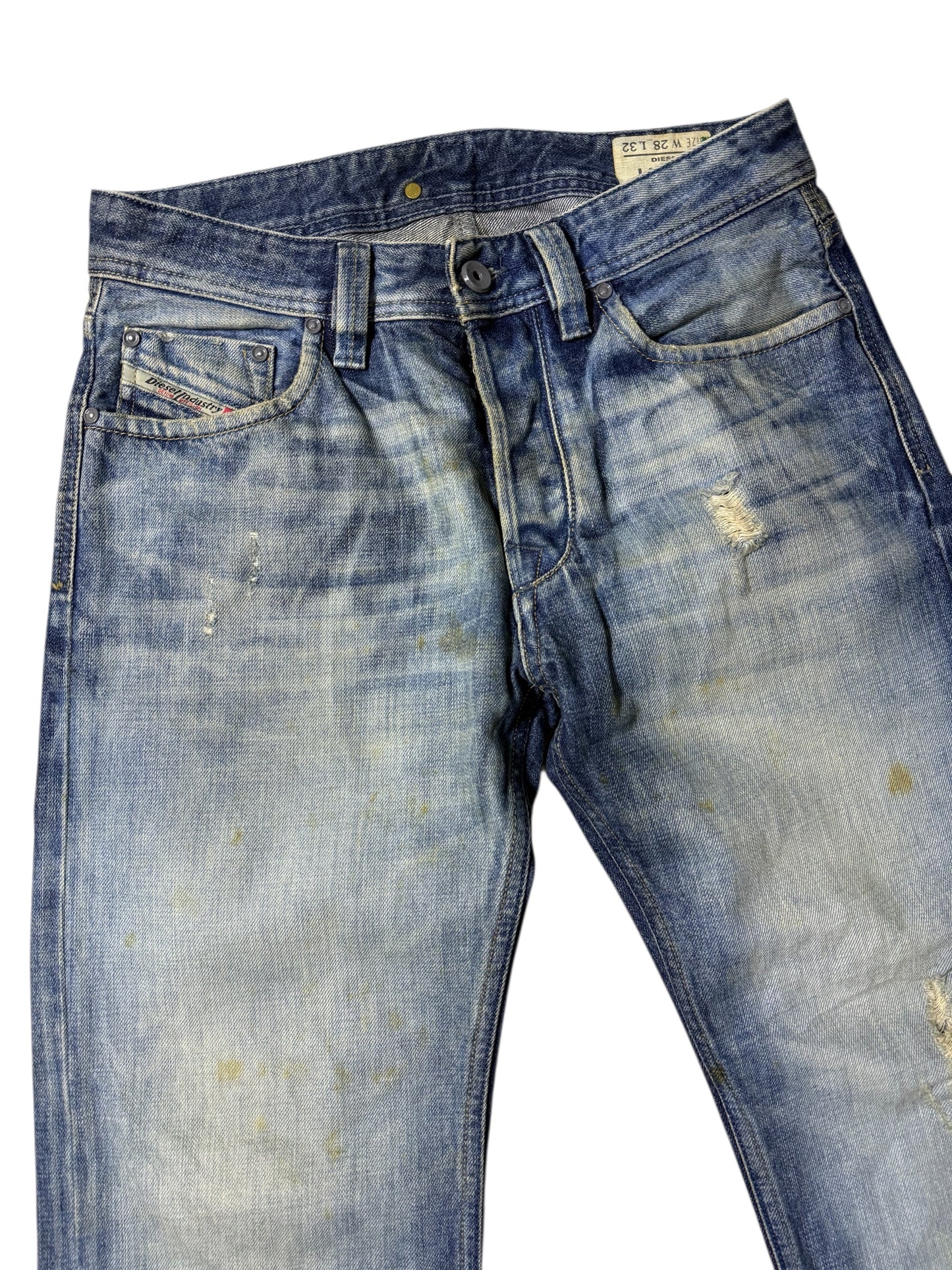 Diesel Larkee Y2K Distressed Straight Denim Jeans Made in Italy