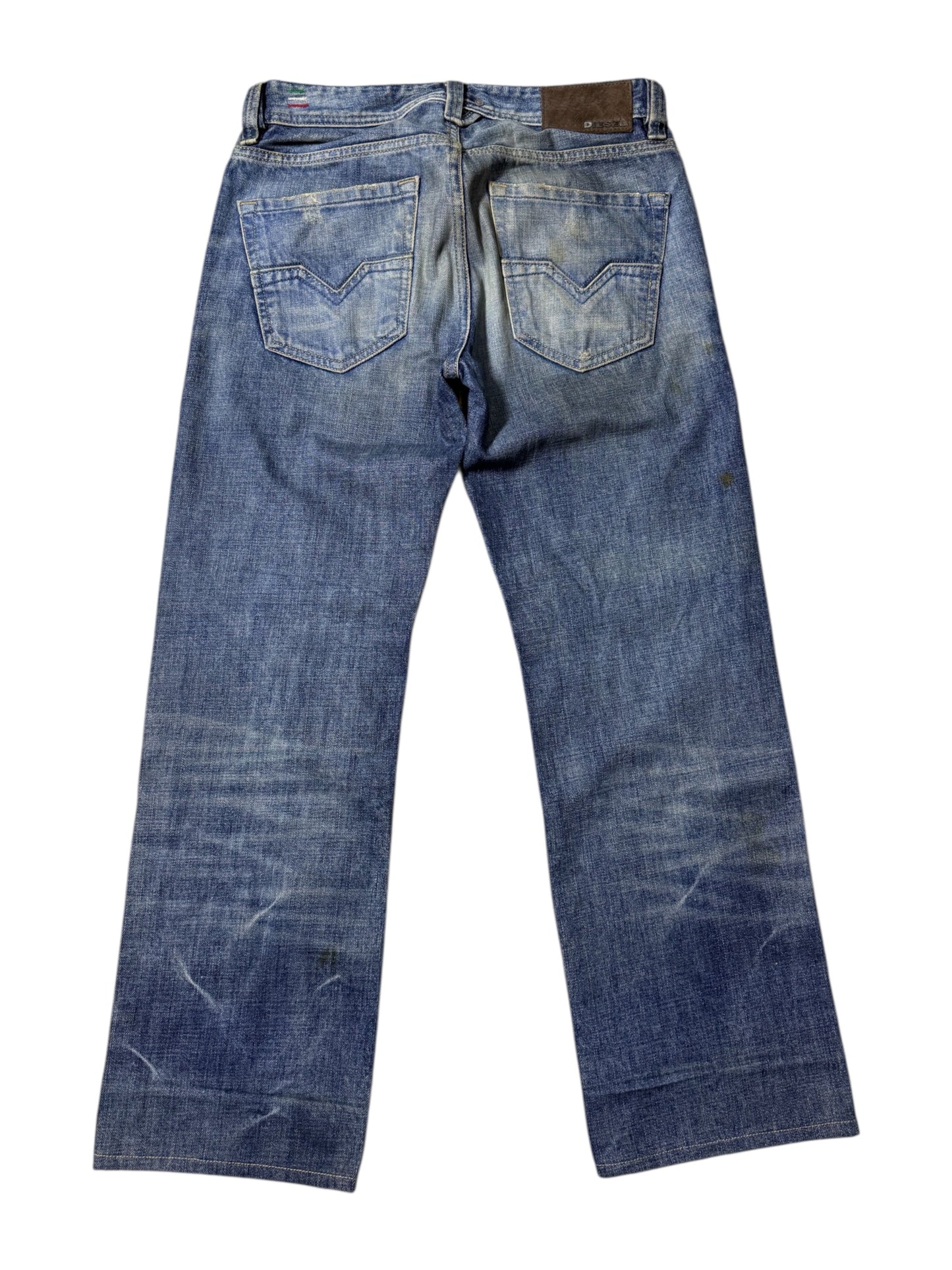 Diesel Larkee Y2K Distressed Straight Denim Jeans Made in Italy
