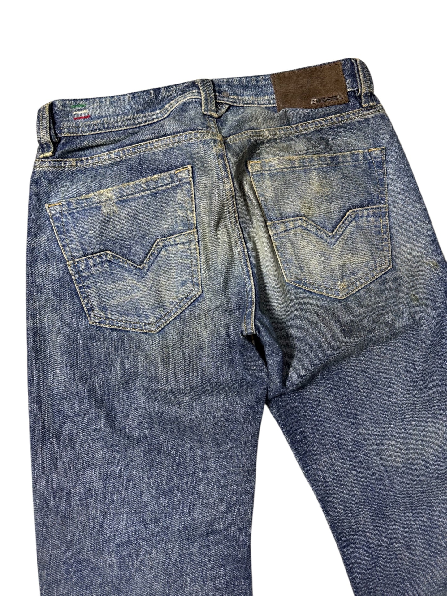 Diesel Larkee Y2K Distressed Straight Denim Jeans Made in Italy
