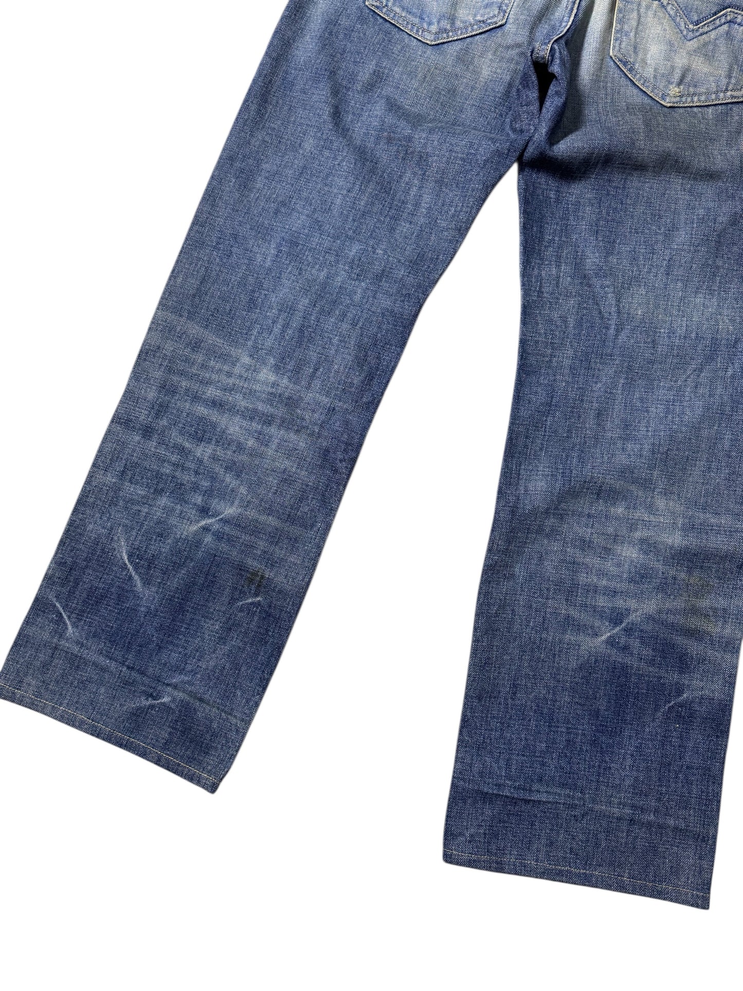 Diesel Larkee Y2K Distressed Straight Denim Jeans Made in Italy