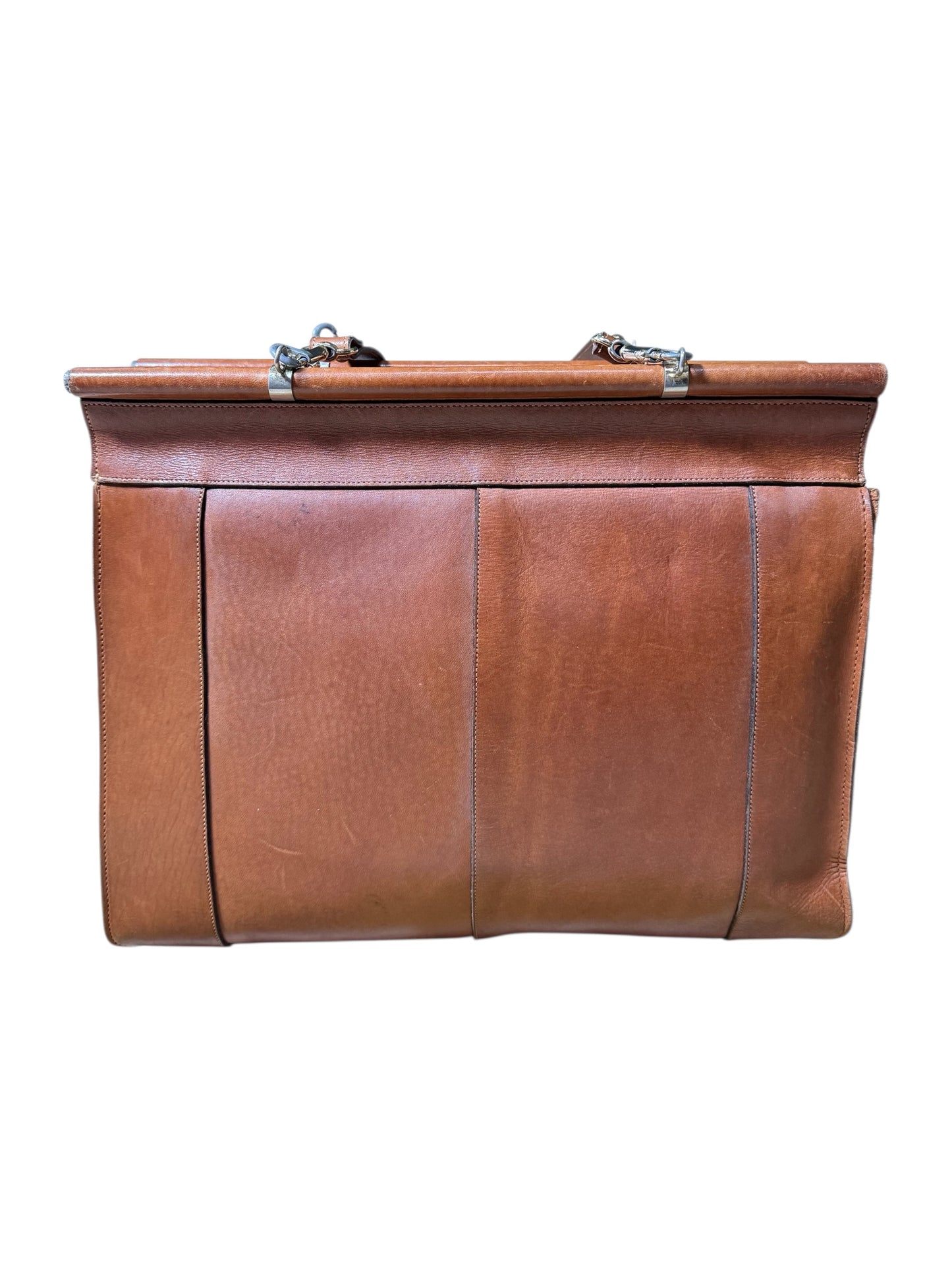 Vintage 1950s Mr. Leather Doctor Bag Brown Leather