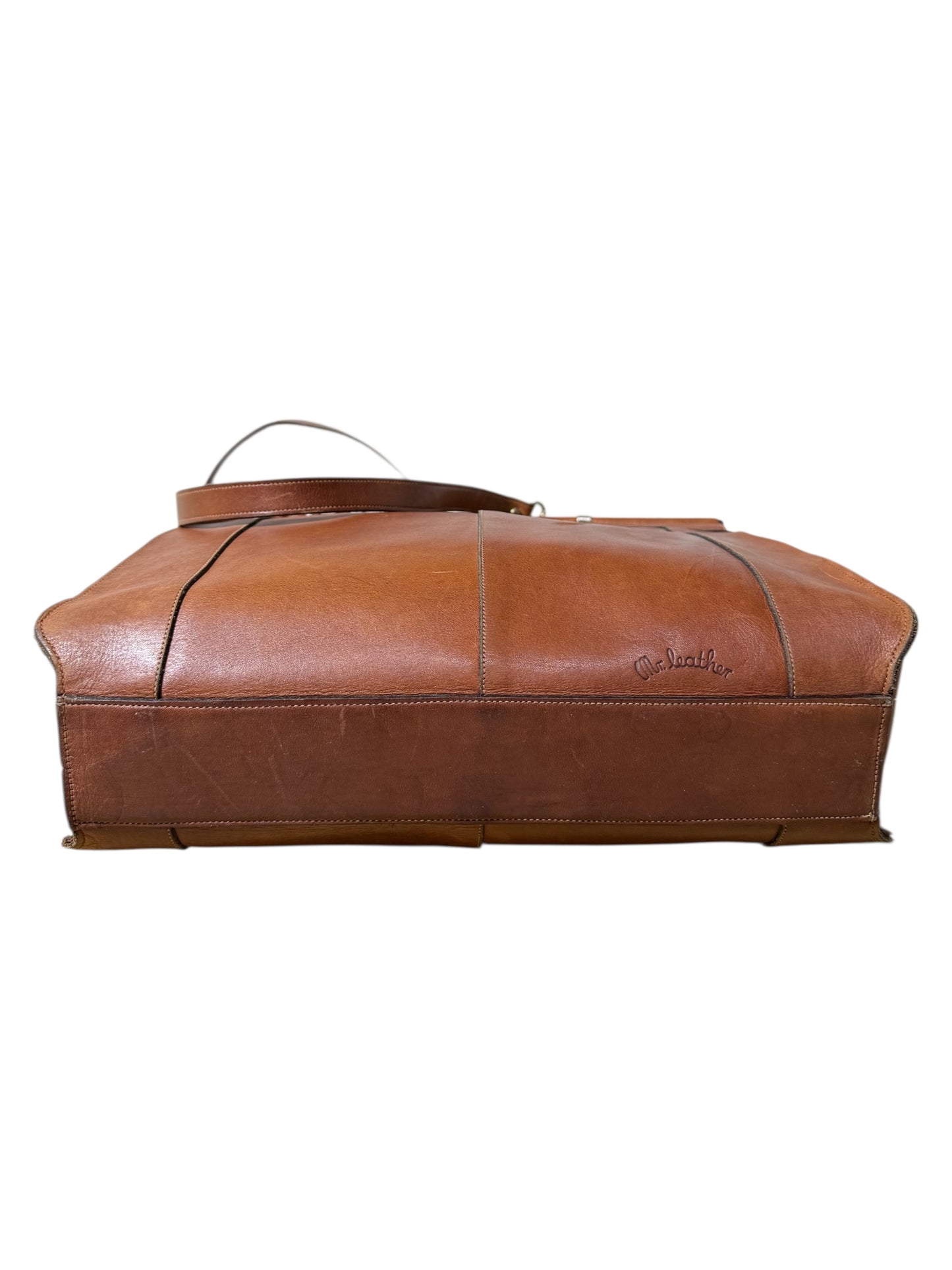 Vintage 1950s Mr. Leather Doctor Bag Brown Leather