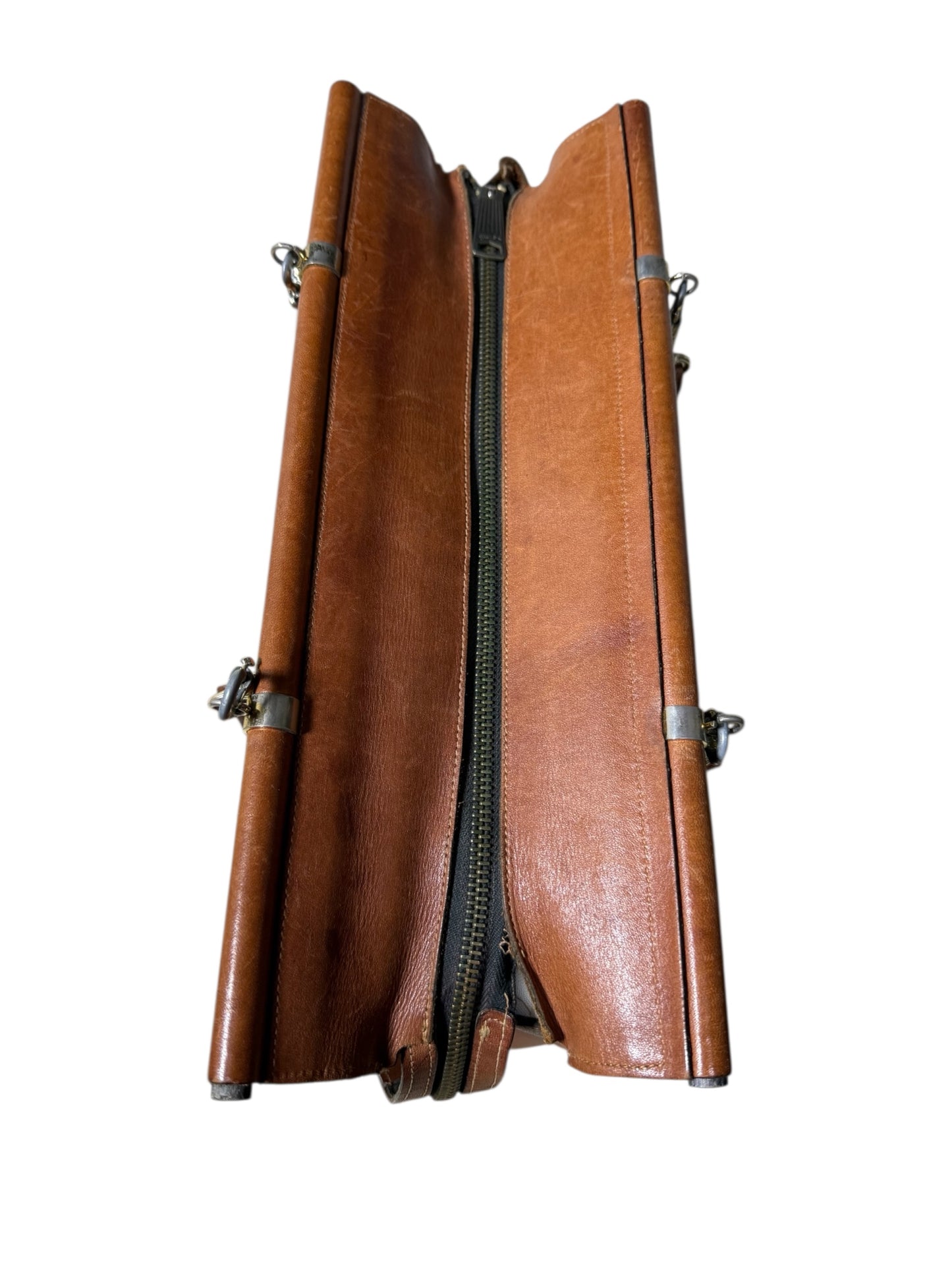 Vintage 1950s Mr. Leather Doctor Bag Brown Leather