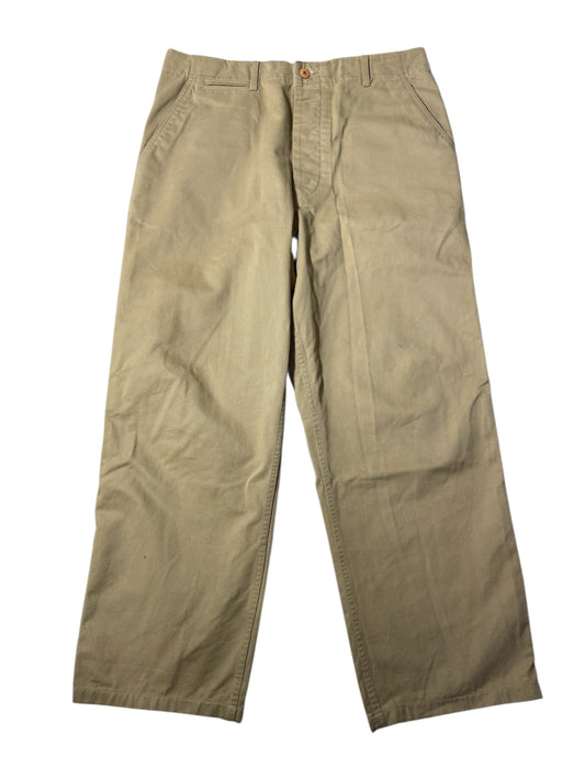 Vintage 1970s–80s Brents Button-Fly Chino Pants USA Made Workwear Khaki Trousers