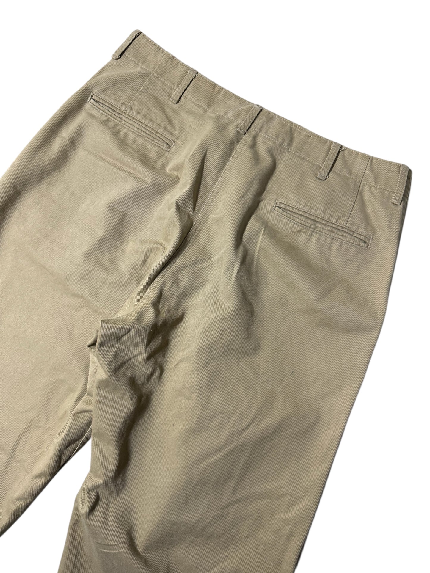 Vintage 1970s–80s Brents Button-Fly Chino Pants USA Made Workwear Khaki Trousers