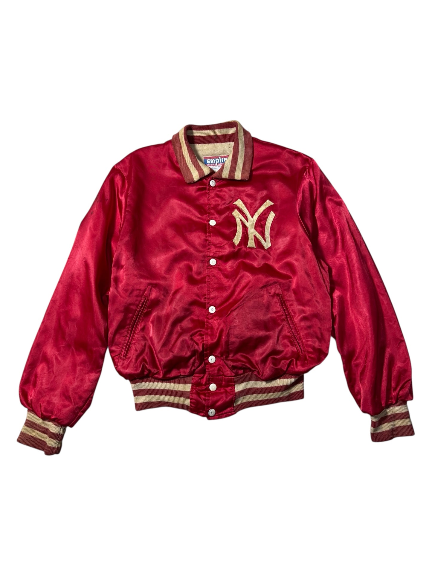 True Vintage 1960s Empire Sporting Goods NY Satin Varsity Jacket New York Yankees Style