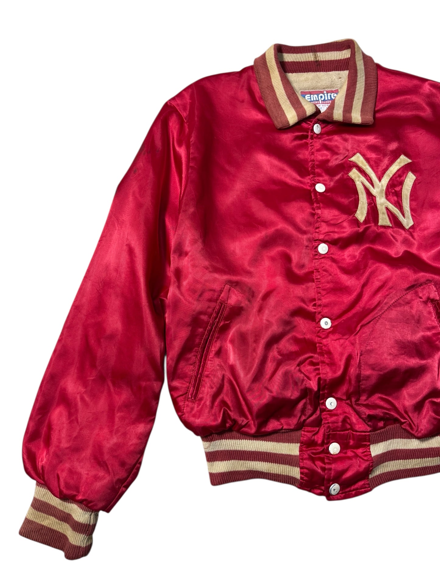 True Vintage 1960s Empire Sporting Goods NY Satin Varsity Jacket New York Yankees Style