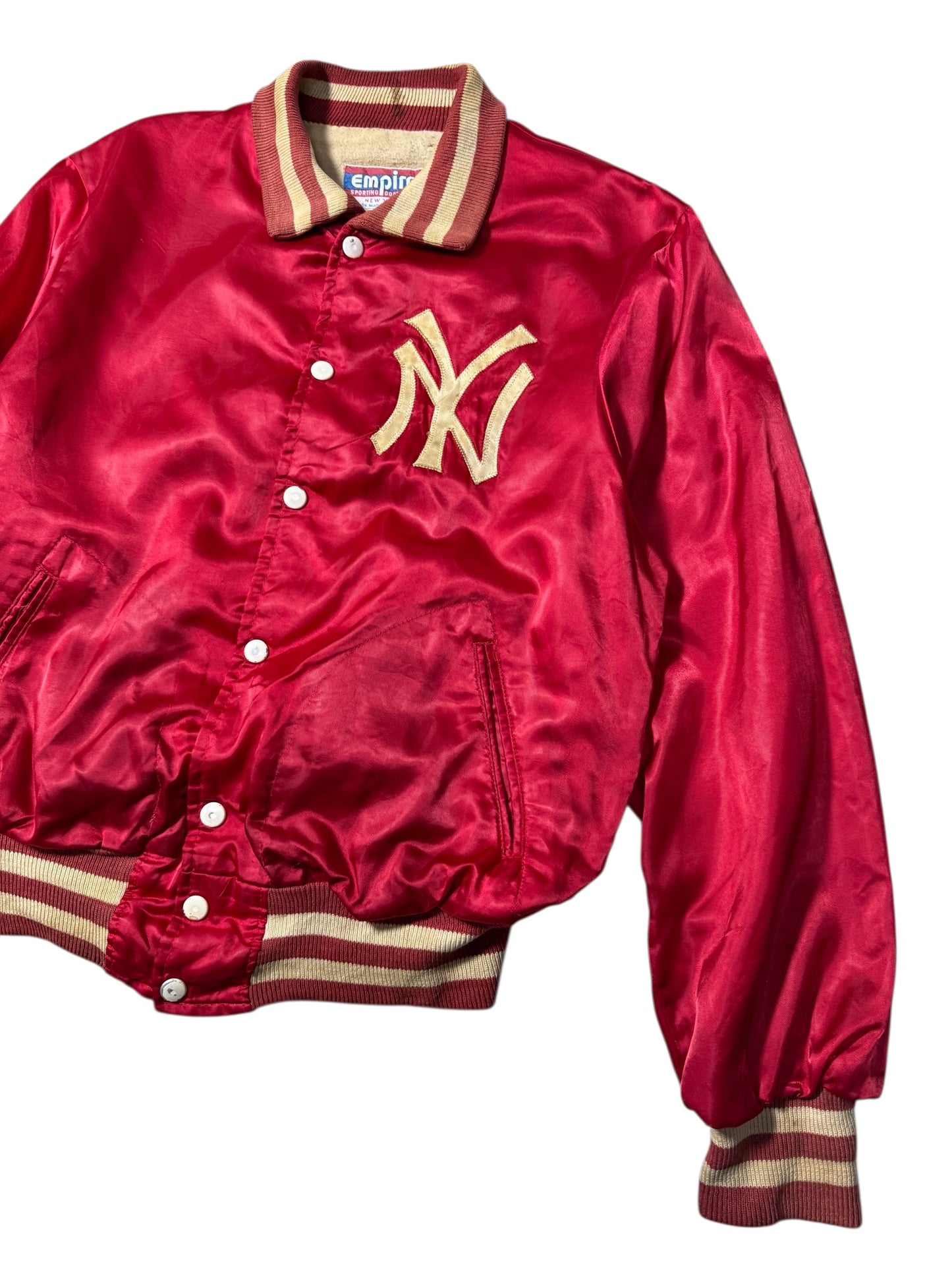 True Vintage 1960s Empire Sporting Goods NY Satin Varsity Jacket New York Yankees Style
