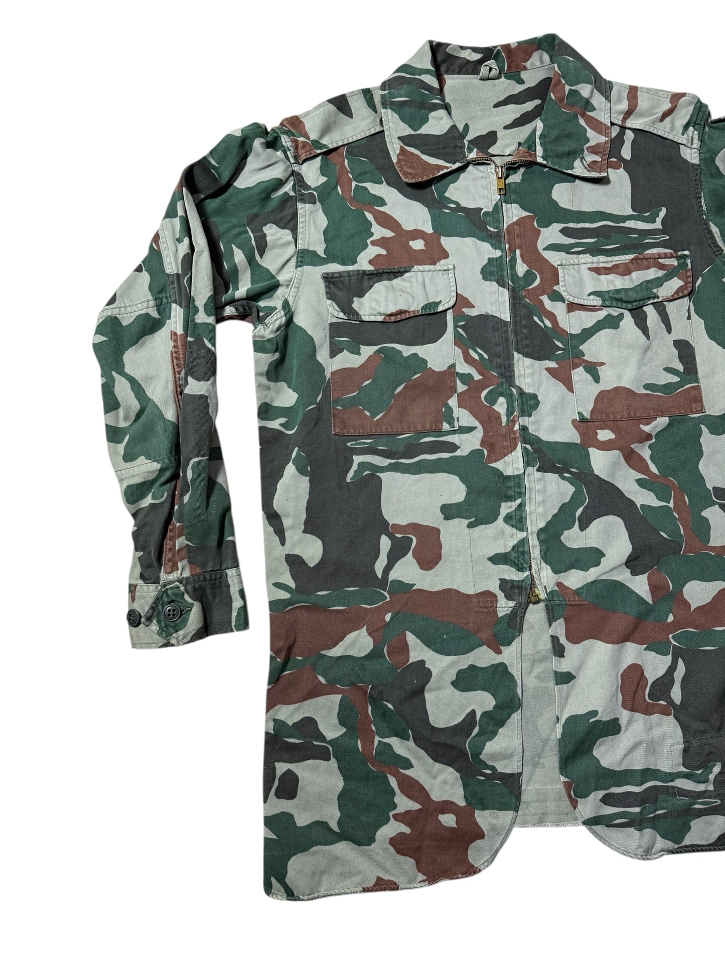 1970s–80s Japan Defense Agency Camo Work Jacket JDA Military Zip Jacket