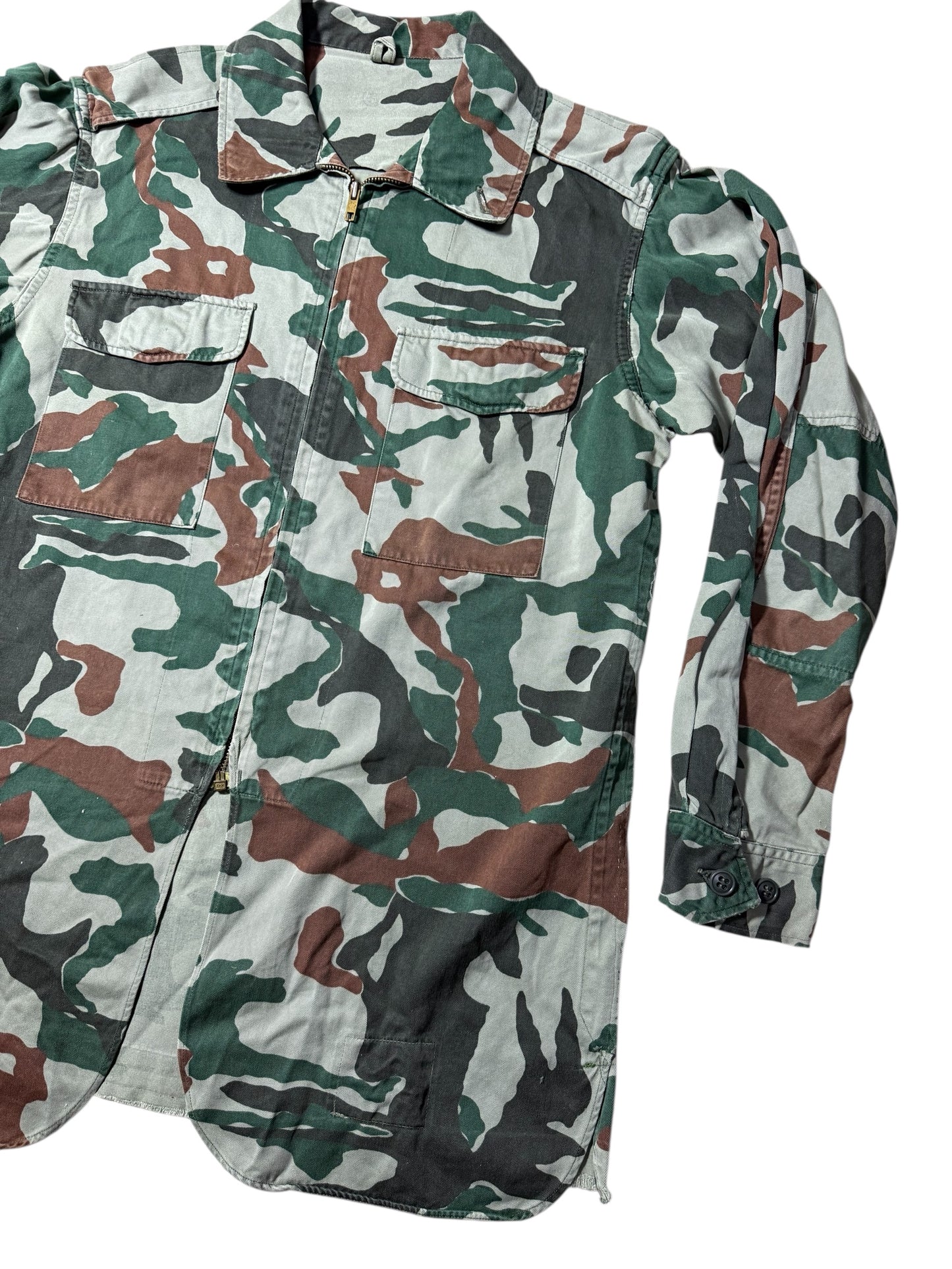 1970s–80s Japan Defense Agency Camo Work Jacket JDA Military Zip Jacket