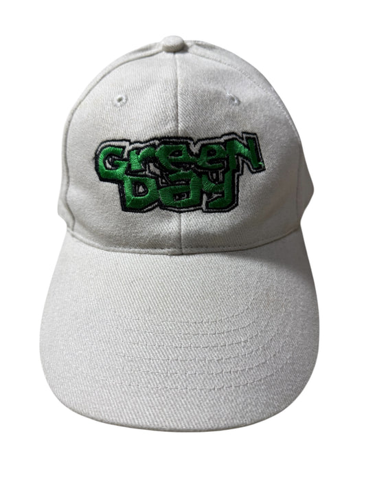 Vintage Green Day Band Cap White Strapback
