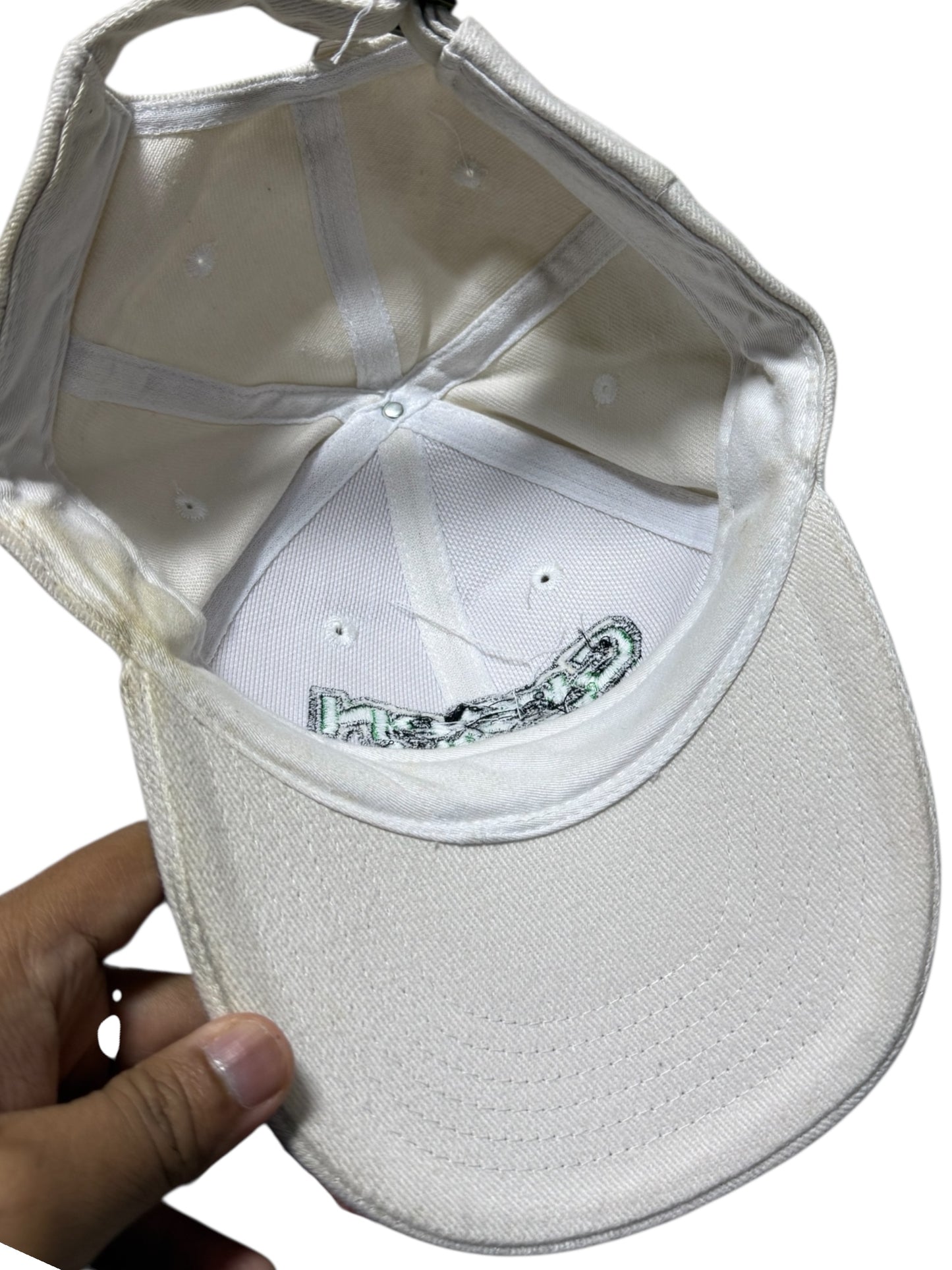 Vintage Green Day Band Cap White Strapback