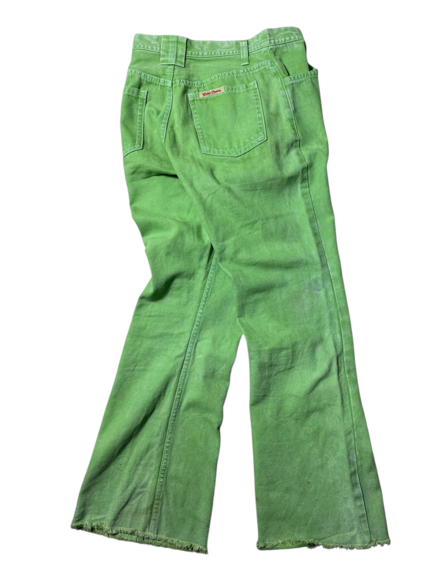 Japanese Brand Rodeo Crowns Green Cotton Jeans
