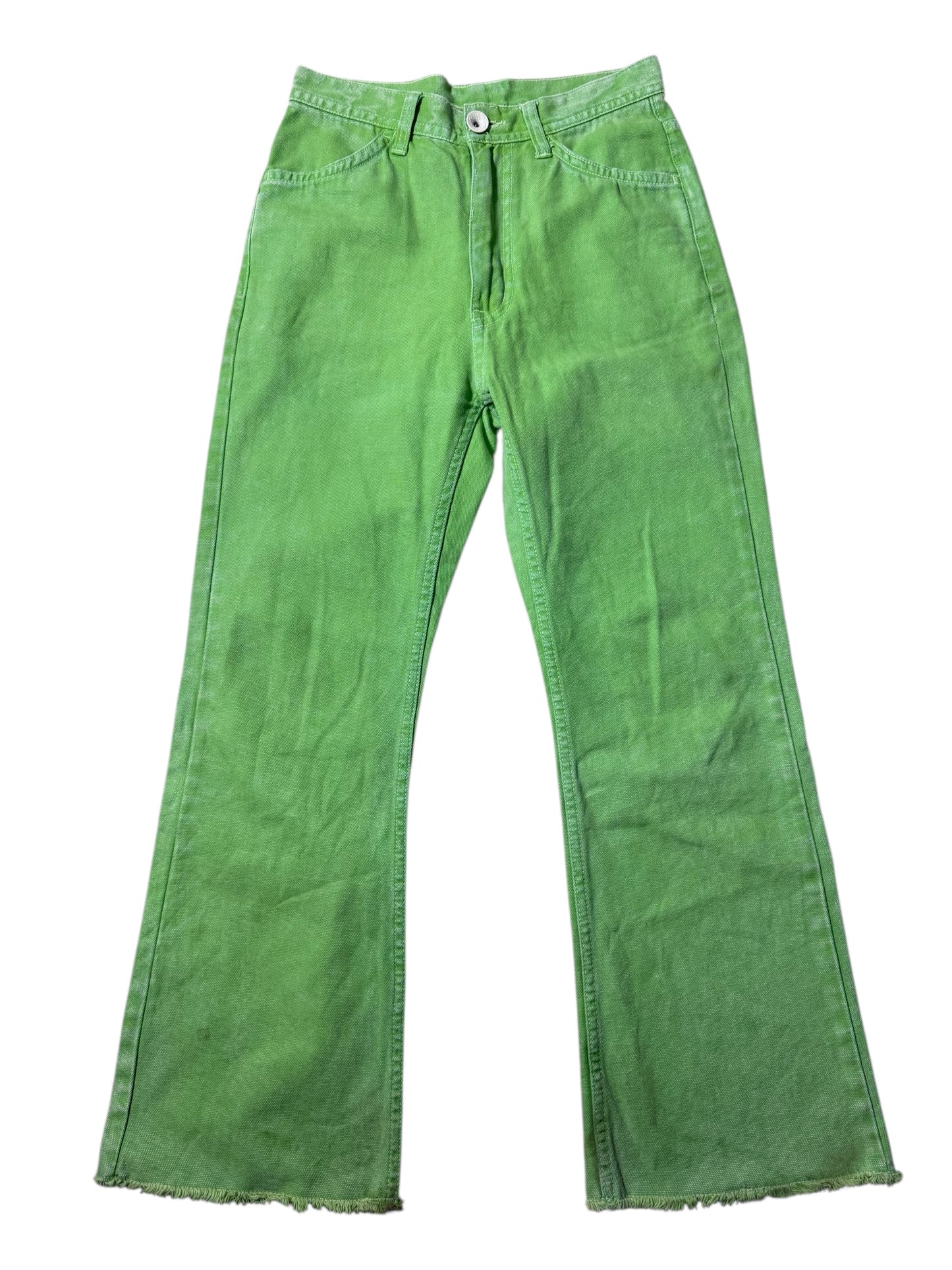 Japanese Brand Rodeo Crowns Green Cotton Jeans