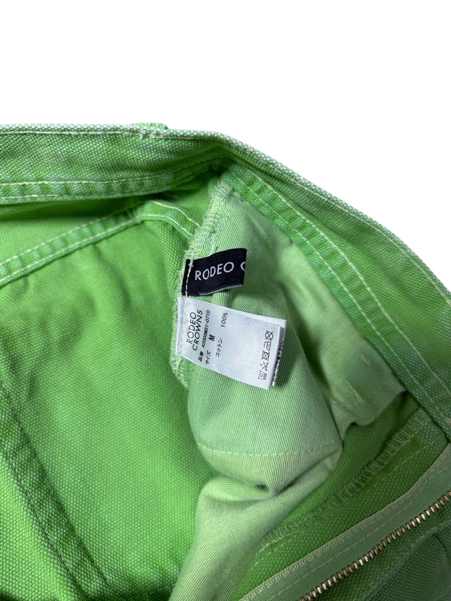 Japanese Brand Rodeo Crowns Green Cotton Jeans