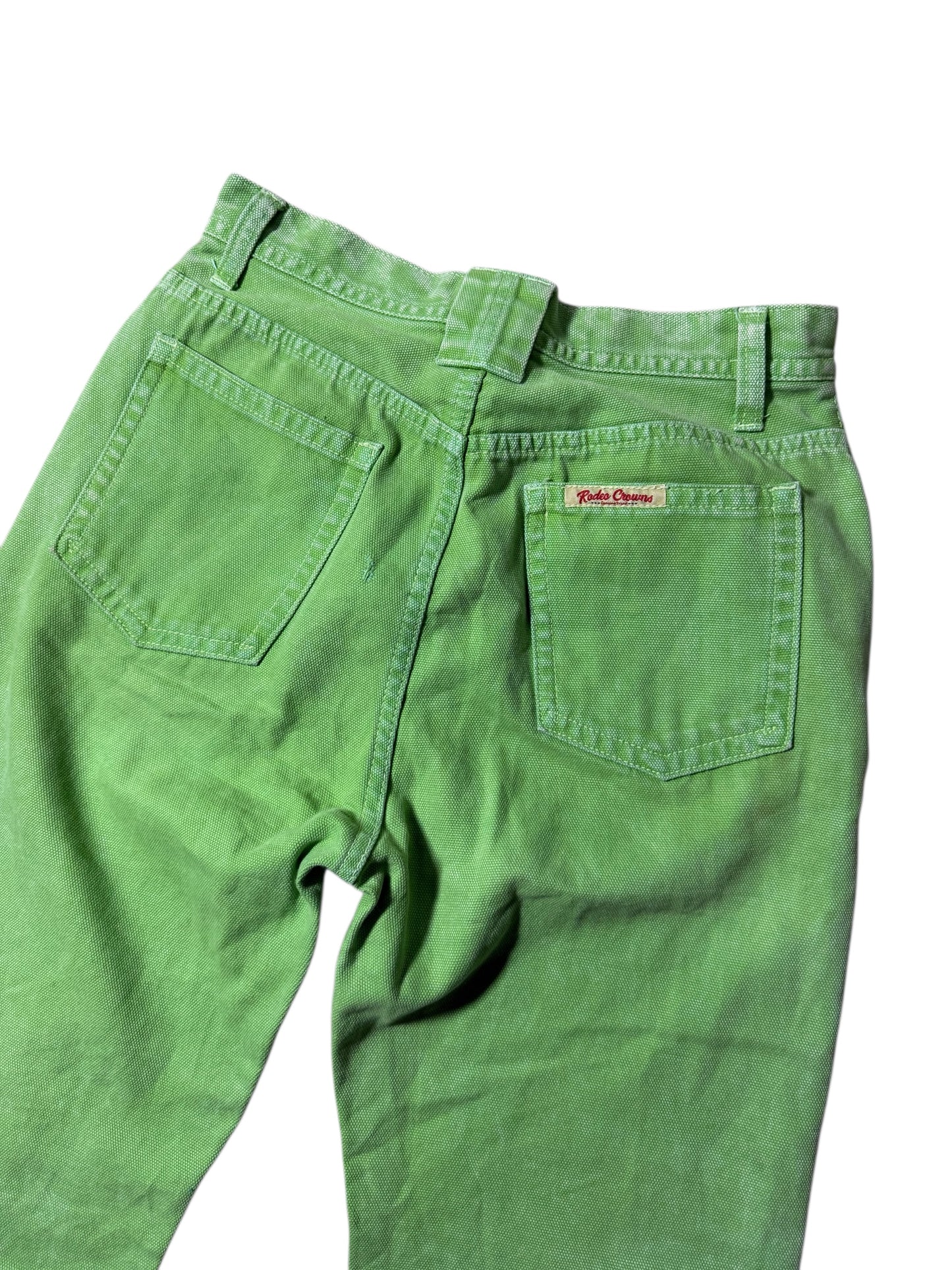 Japanese Brand Rodeo Crowns Green Cotton Jeans