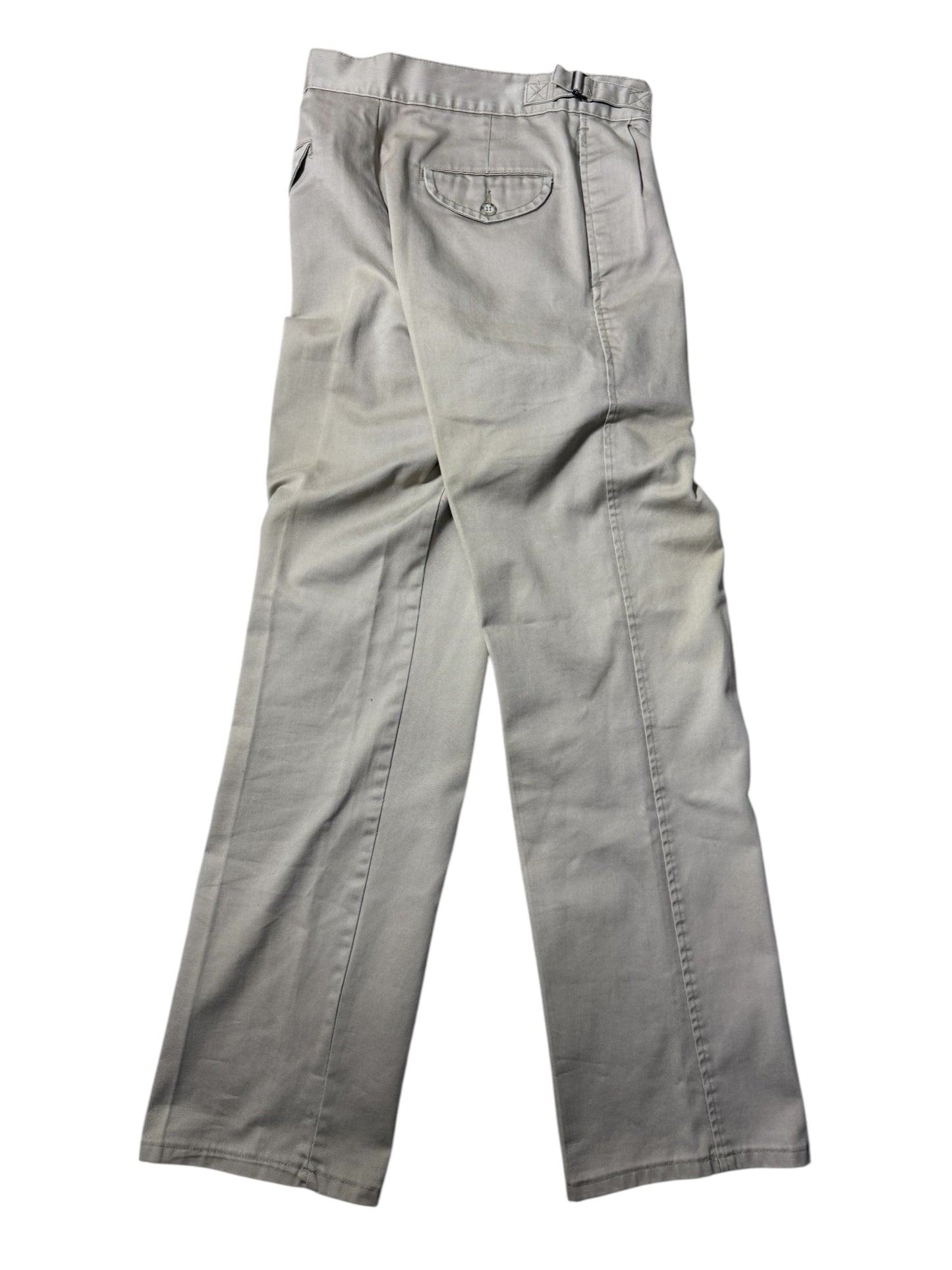 Vintage 1960s Brooks Brothers Brooksgate Cotton Trousers Side Adjusters Made in USA