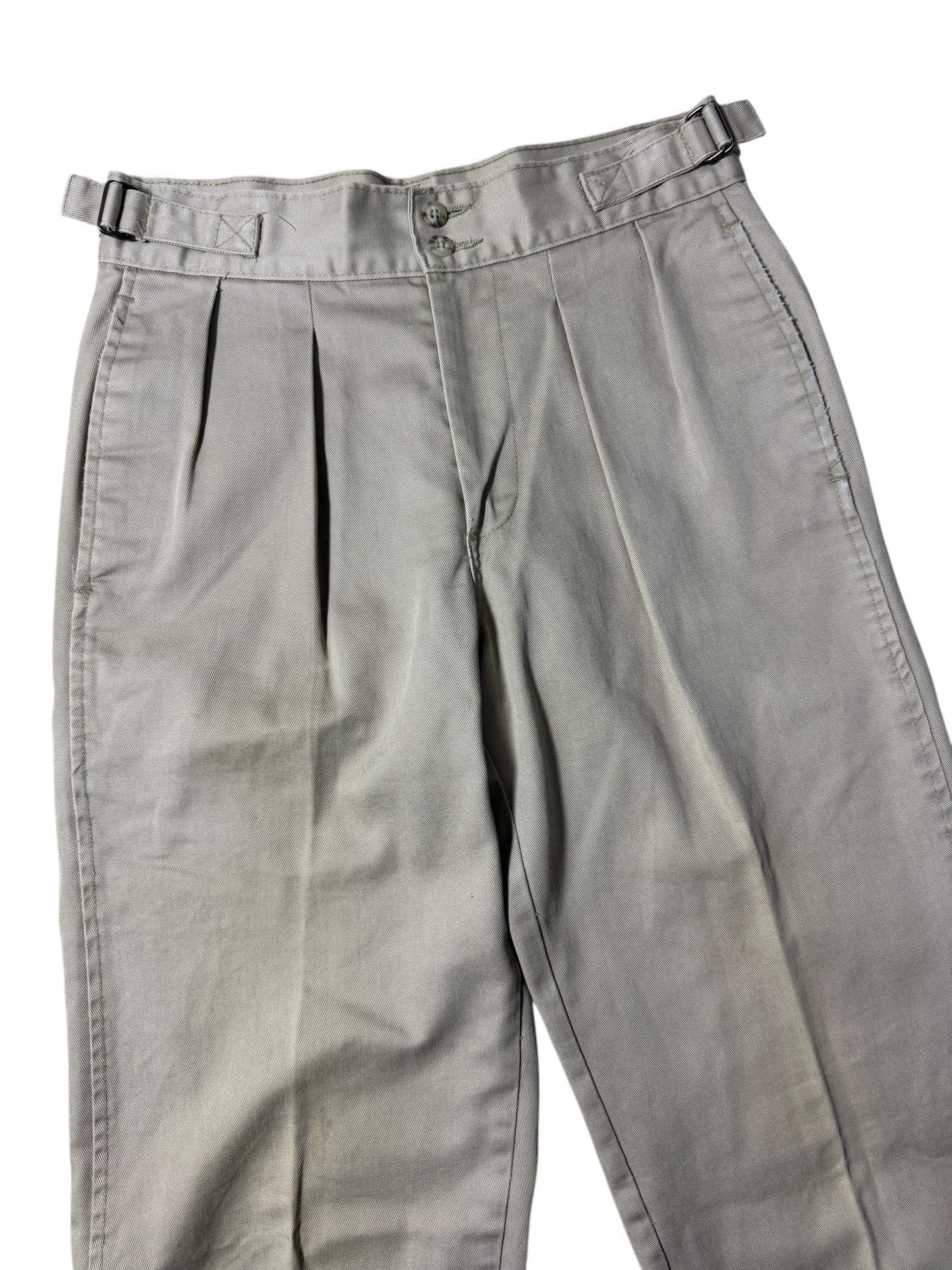 Vintage 1960s Brooks Brothers Brooksgate Cotton Trousers Side Adjusters Made in USA