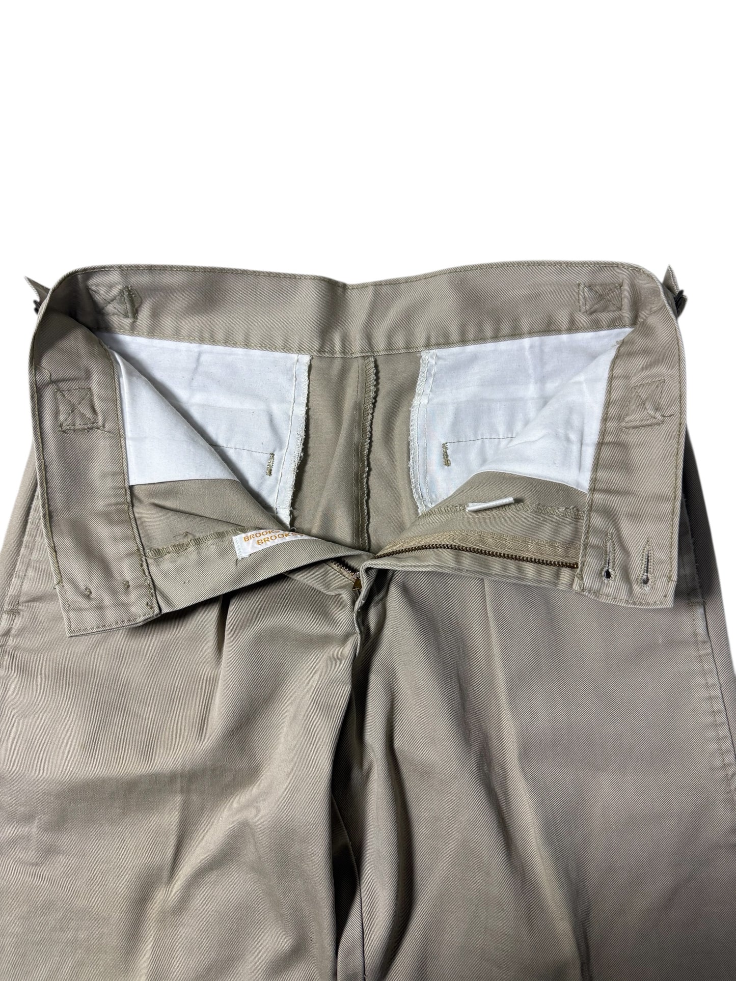 Vintage 1960s Brooks Brothers Brooksgate Cotton Trousers Side Adjusters Made in USA