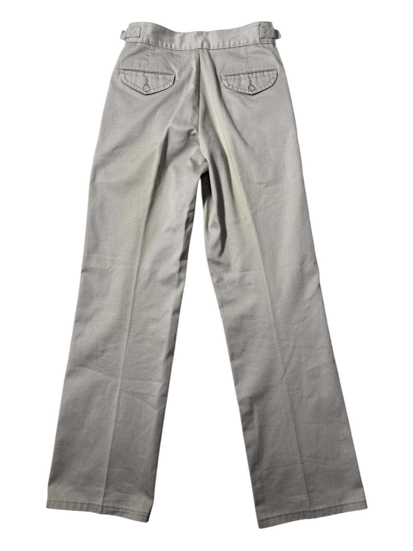 Vintage 1960s Brooks Brothers Brooksgate Cotton Trousers Side Adjusters Made in USA