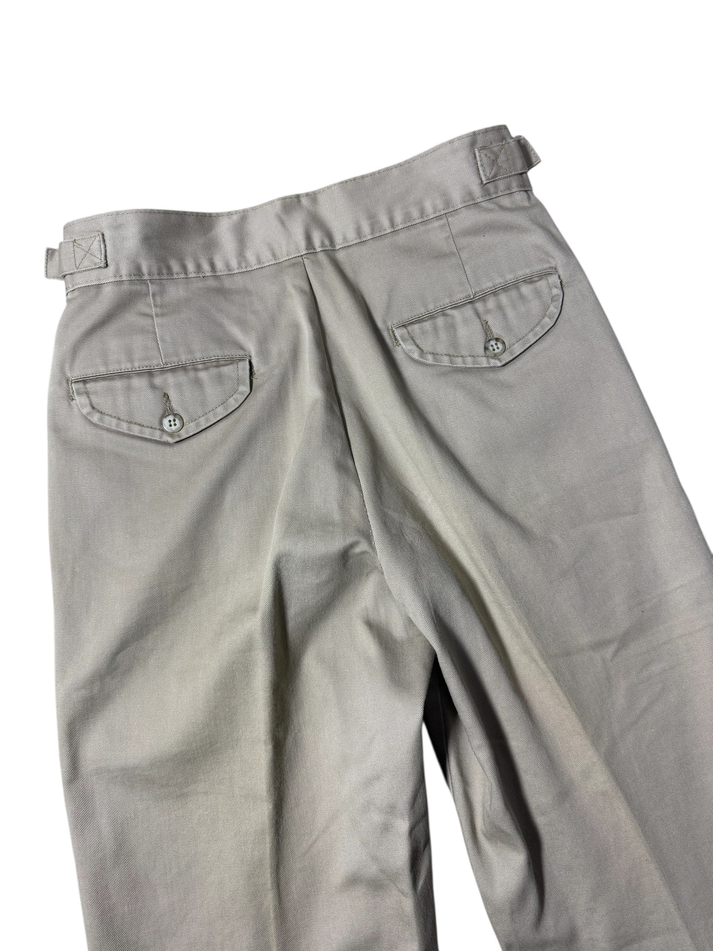Vintage 1960s Brooks Brothers Brooksgate Cotton Trousers Side Adjusters Made in USA