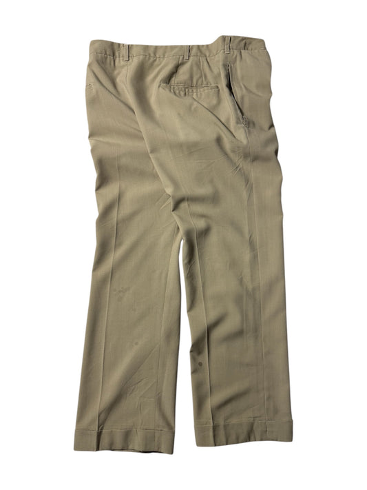 Vintage 1960s-70s Freemans Co. Rayon Blend Trousers Khaki Pants
