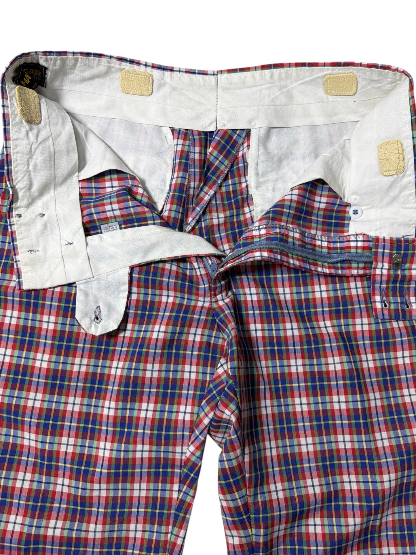 Vintage 1970s-80s Haggar Sports Plaid Trousers